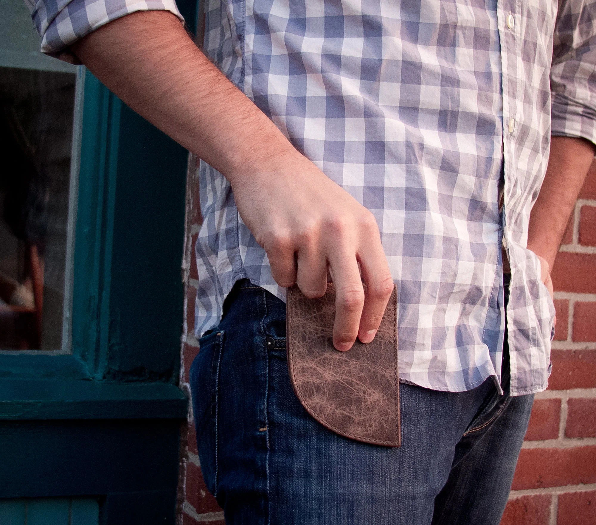American Bison Leather Front Pocket Wallet - Image 14