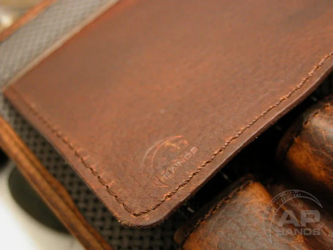 AP Bands Strap and Tool Carrying Storage Case In Oil Pull Up Brown Leather - Image 5