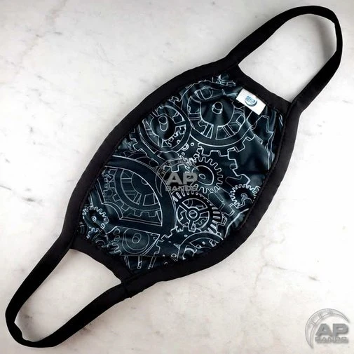 AP Bands Watch Movement Gear Face Mask Covering In Black - Image 2