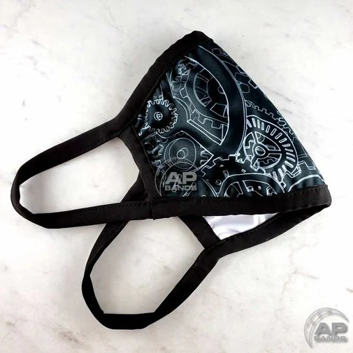 AP Bands Watch Movement Gear Face Mask Covering In Black - Image 3