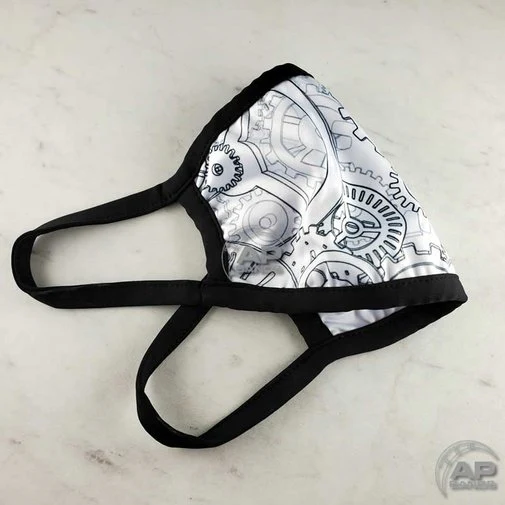 AP Bands Watch Movement Gear Face Mask Covering In White - Image 3