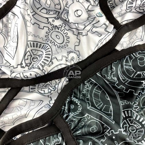 AP Bands Watch Movement Gear Face Mask Covering In White - Image 4