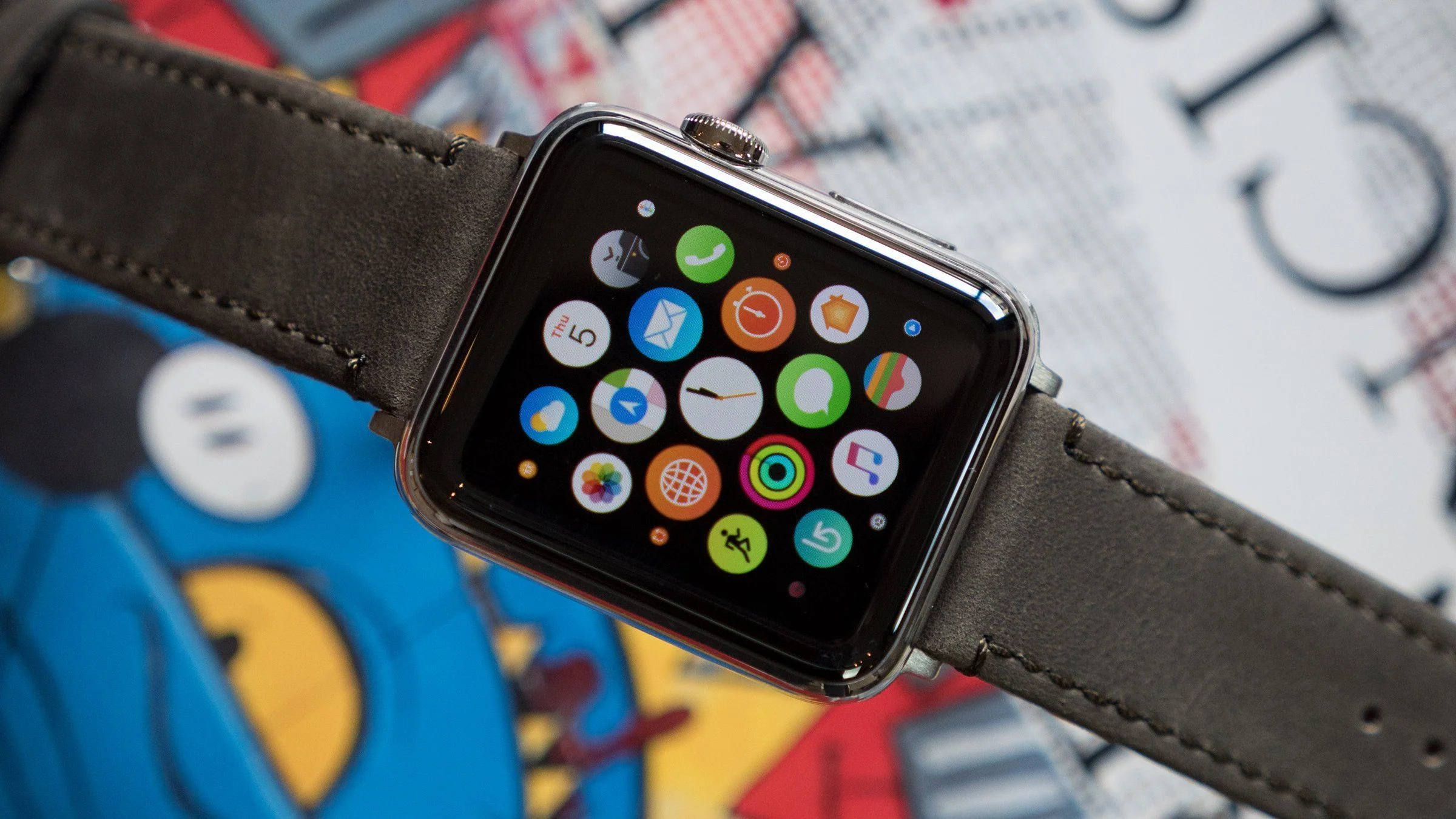 Apple Espresso Leather Stitching Watch Band - Image 7