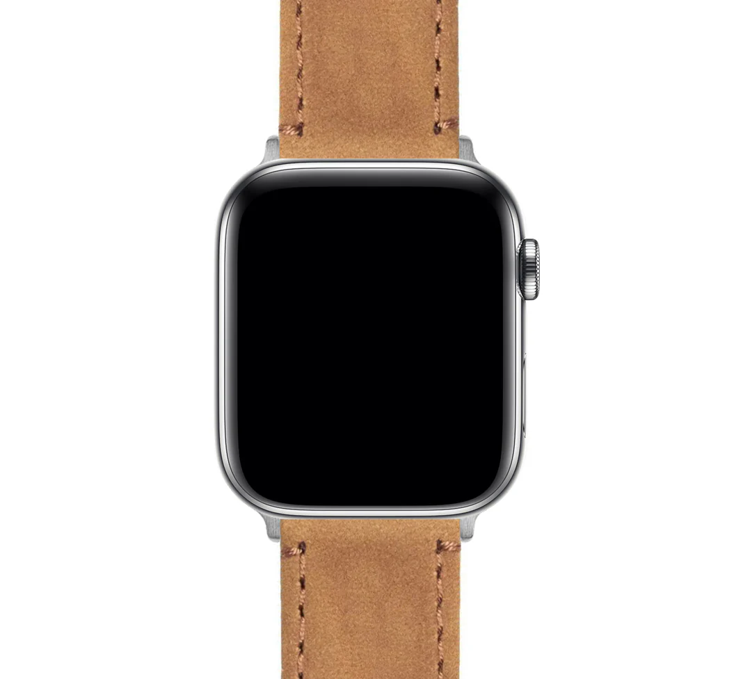Apple Gingerbread Leather Stitching Watch Band - Image 4