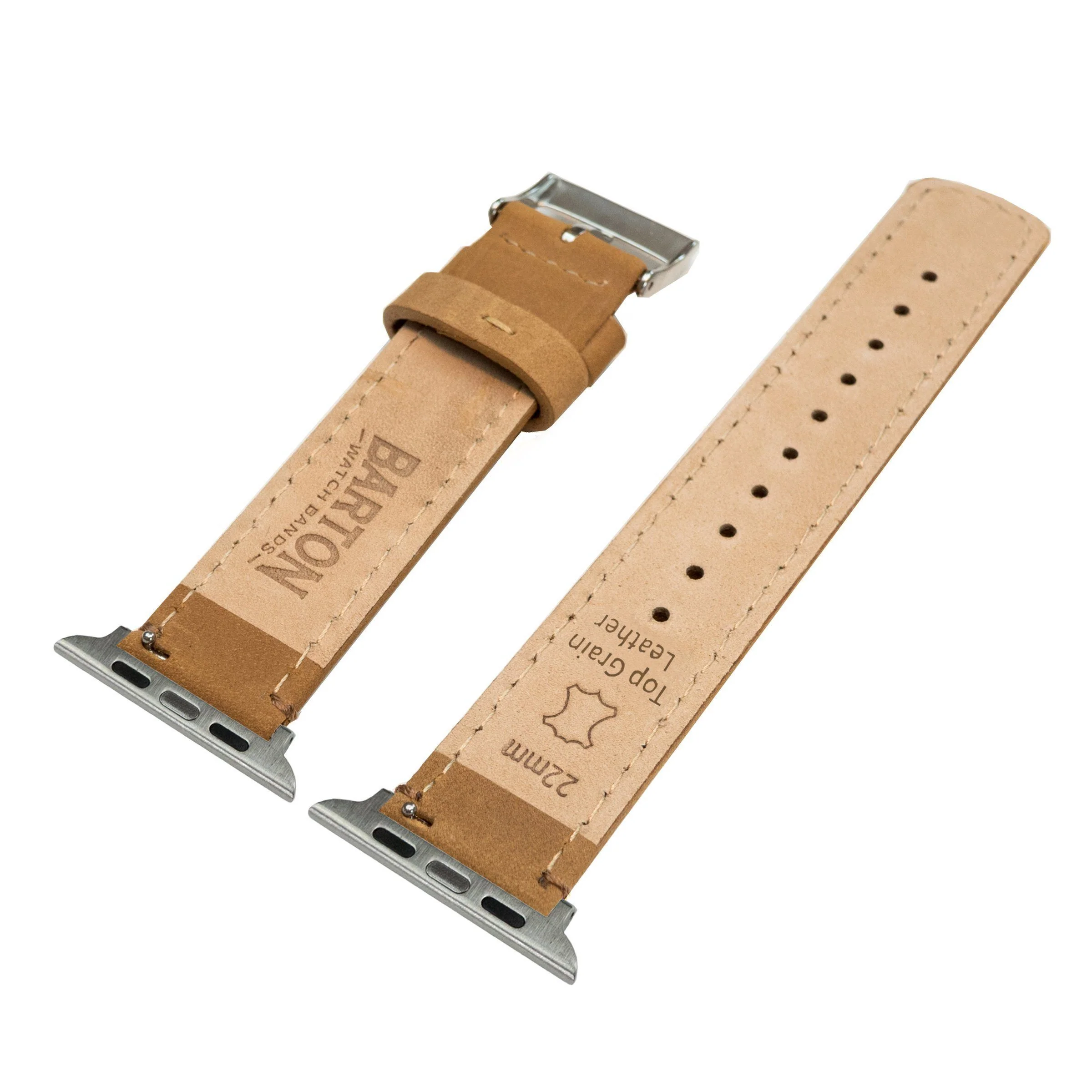 Apple Gingerbread Leather Stitching Watch Band - Image 6