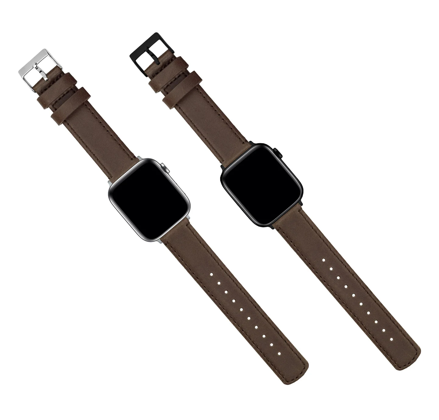Apple Saddle Leather Stitching Watch Band - Image 3