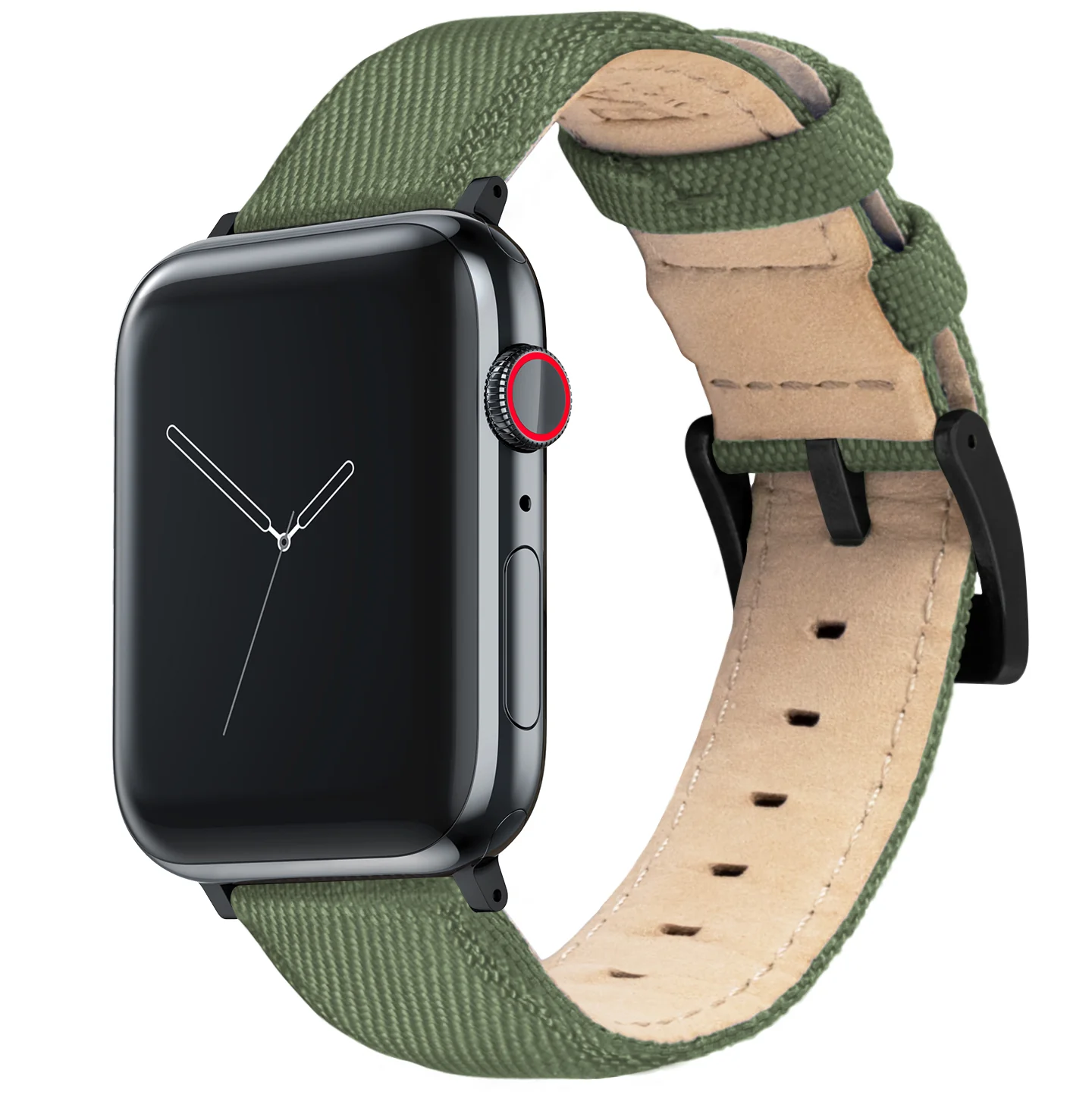 Apple Watch Army Green Sailcloth Watch Band - Image 2