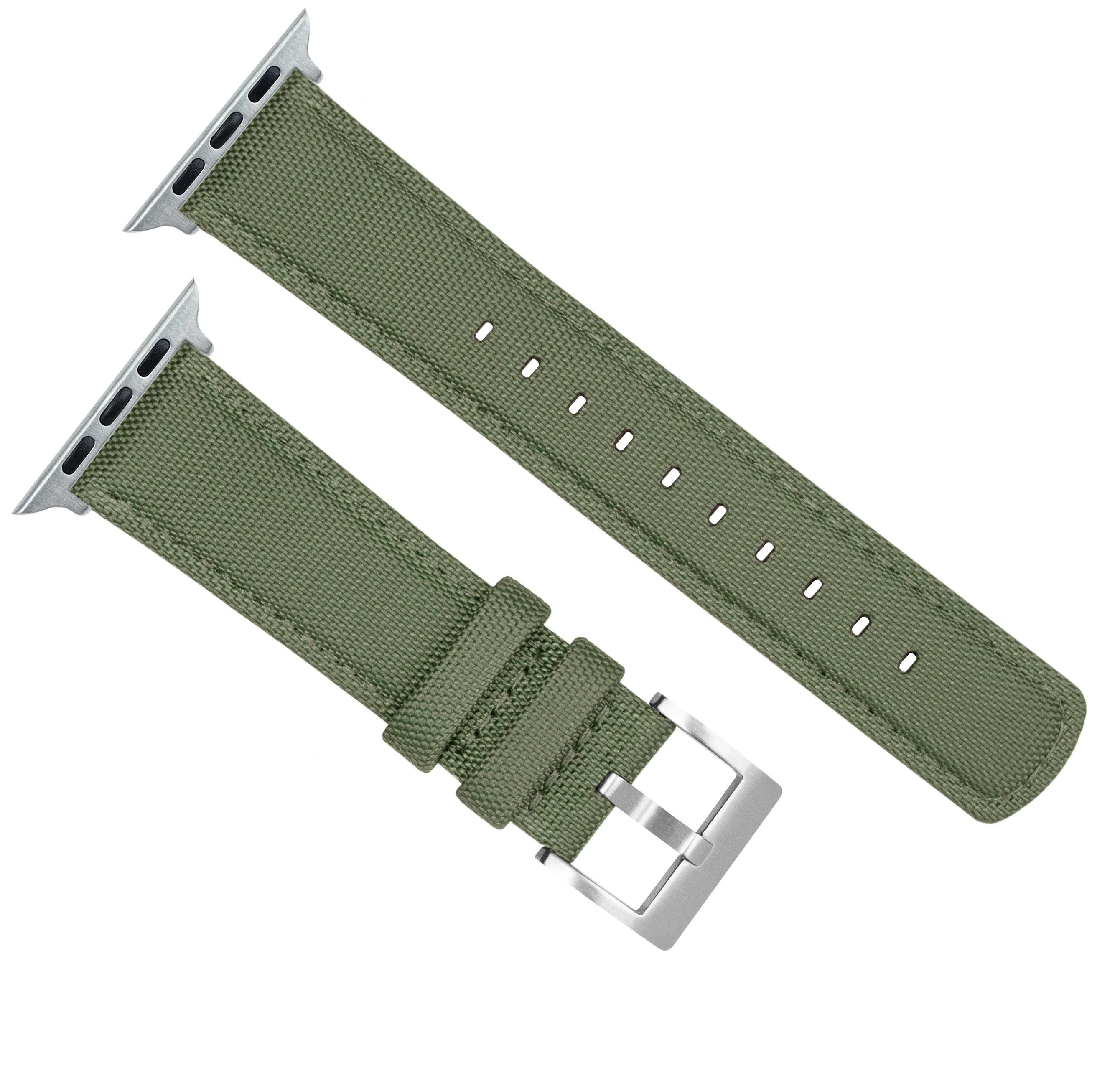 Apple Watch Army Green Sailcloth Watch Band - Image 4