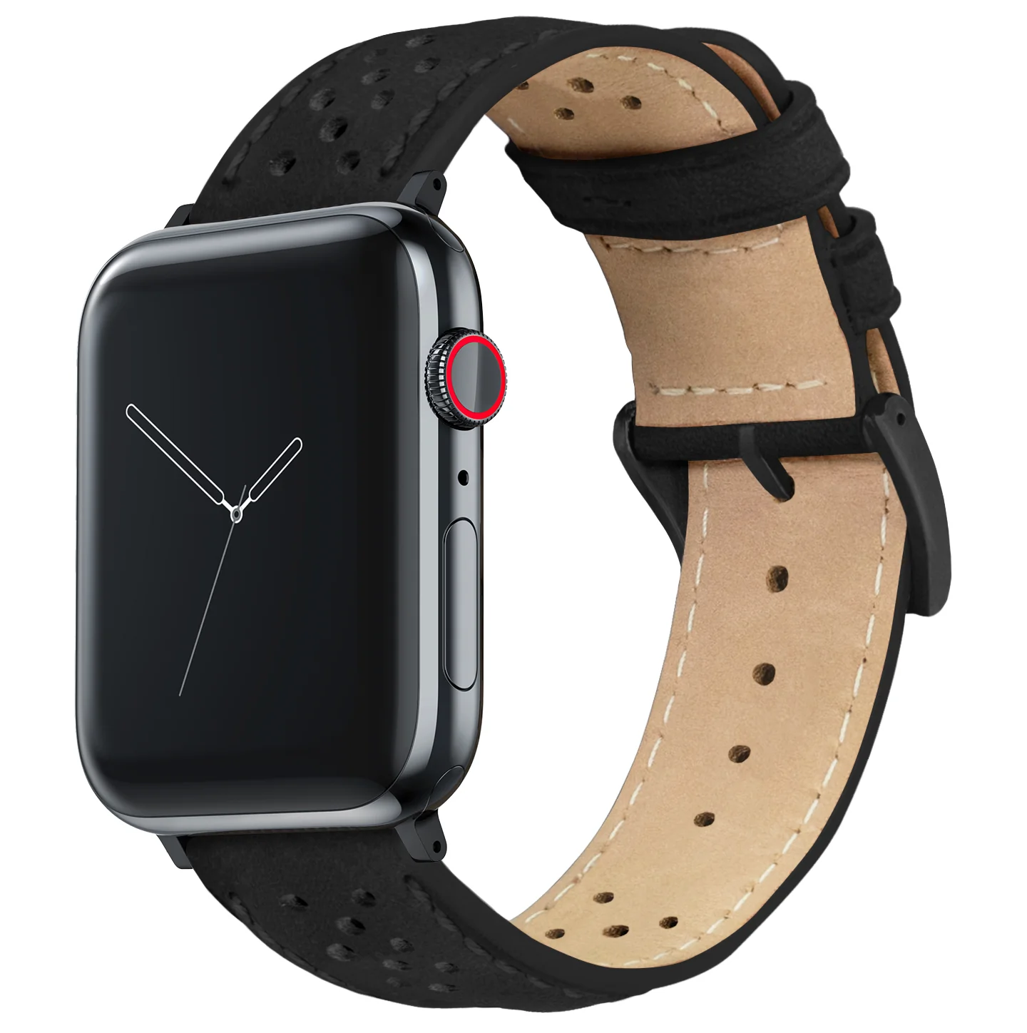 Apple Watch Black Racing Horween  Leather Watch Band - Image 3