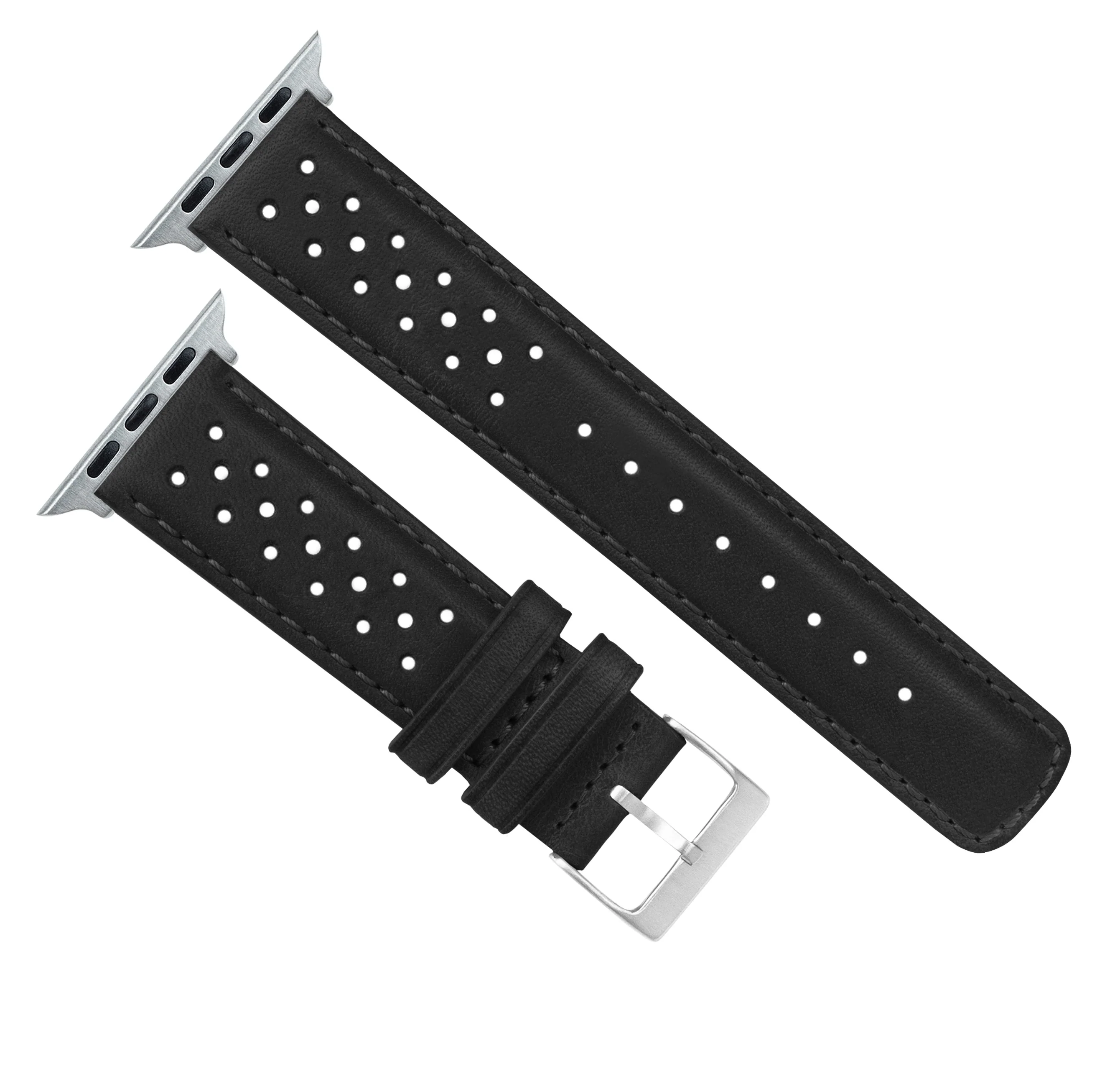 Apple Watch Black Racing Horween  Leather Watch Band - Image 6