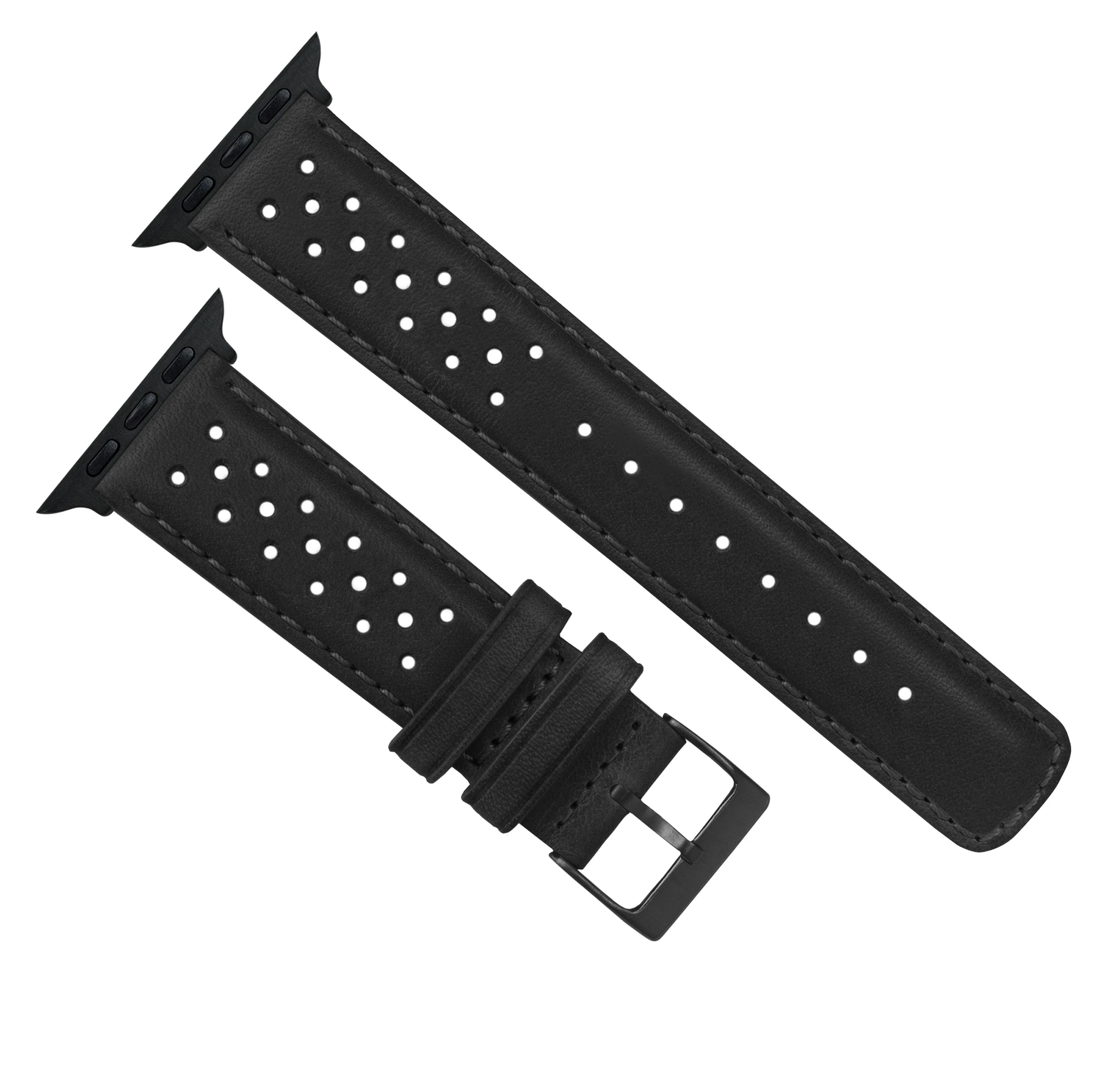 Apple Watch Black Racing Horween  Leather Watch Band - Image 7