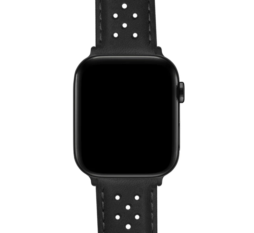 Apple Watch Black Racing Horween  Leather Watch Band - Image 8
