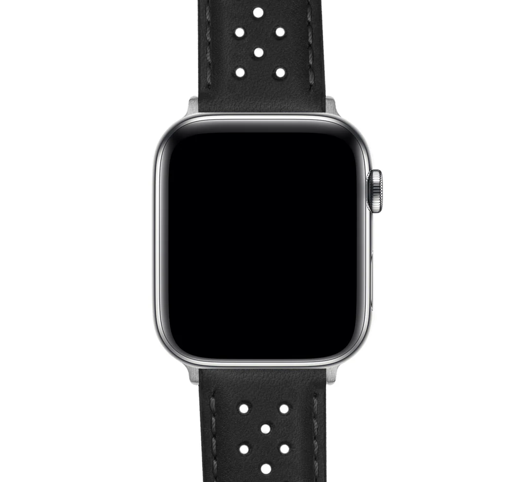 Apple Watch Black Racing Horween  Leather Watch Band - Image 9
