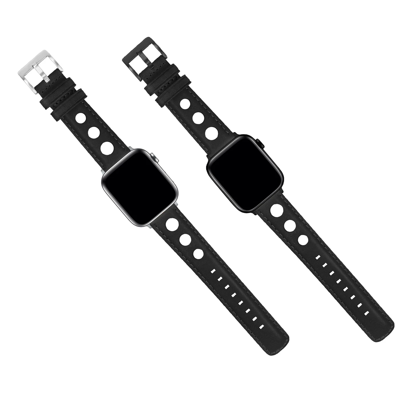 Apple Watch Black Rally Horween Leather Watch Band - Image 2