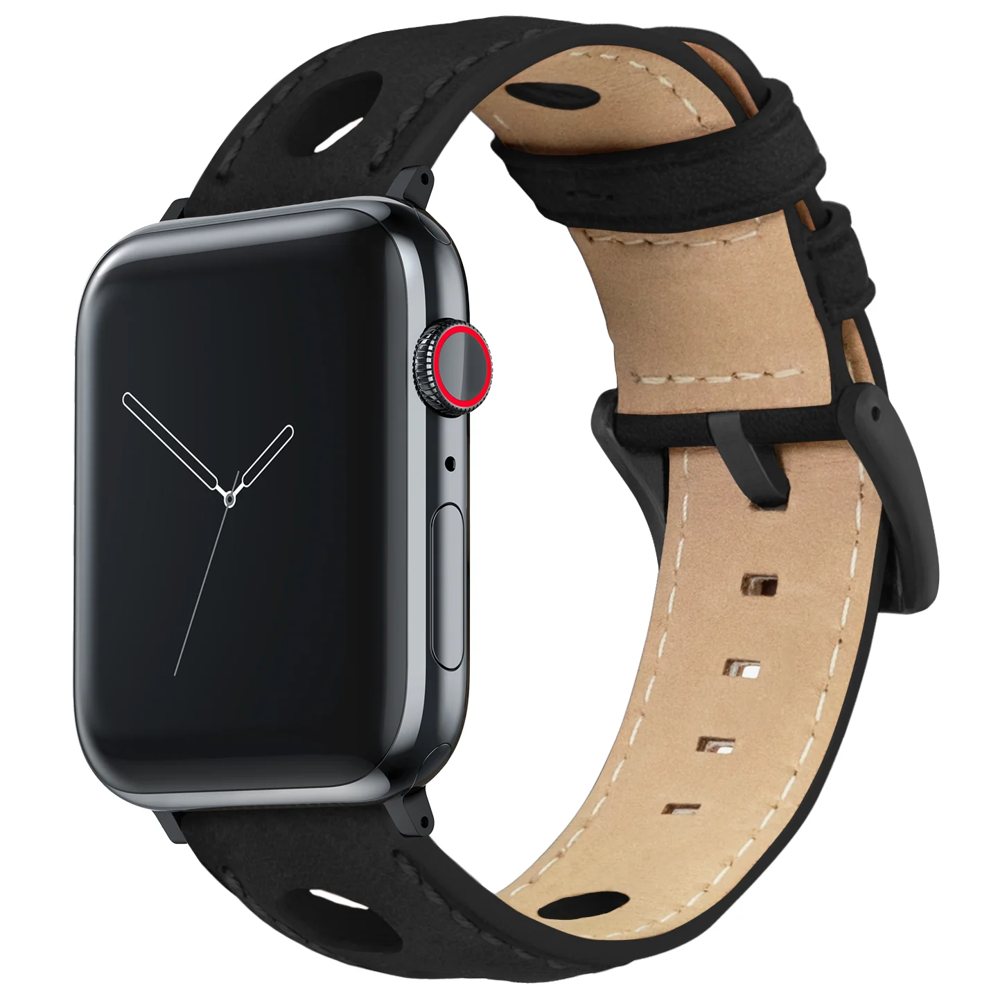 Apple Watch Black Rally Horween Leather Watch Band - Image 3