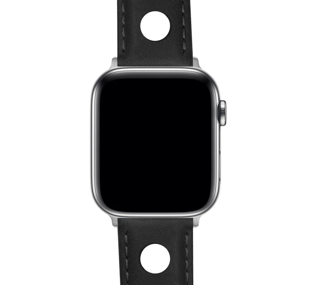Apple Watch Black Rally Horween Leather Watch Band - Image 5