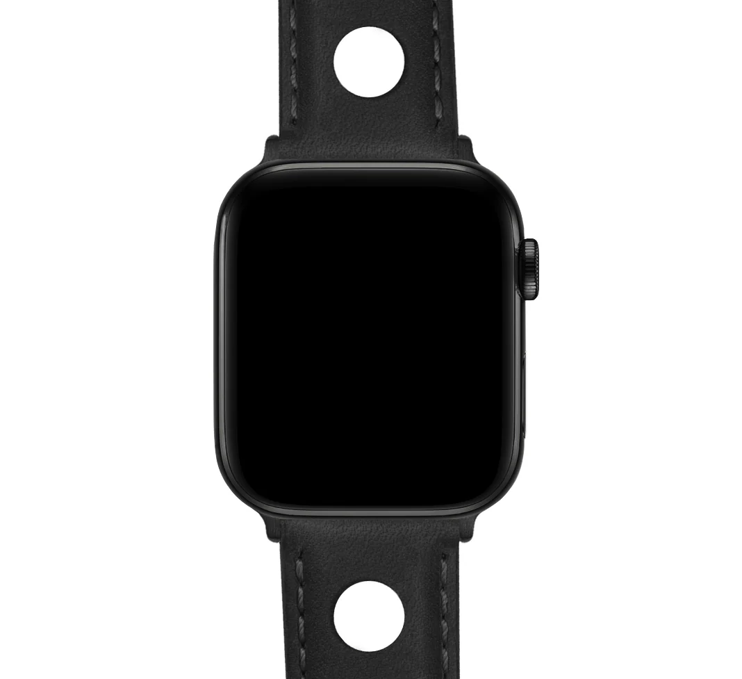 Apple Watch Black Rally Horween Leather Watch Band - Image 6