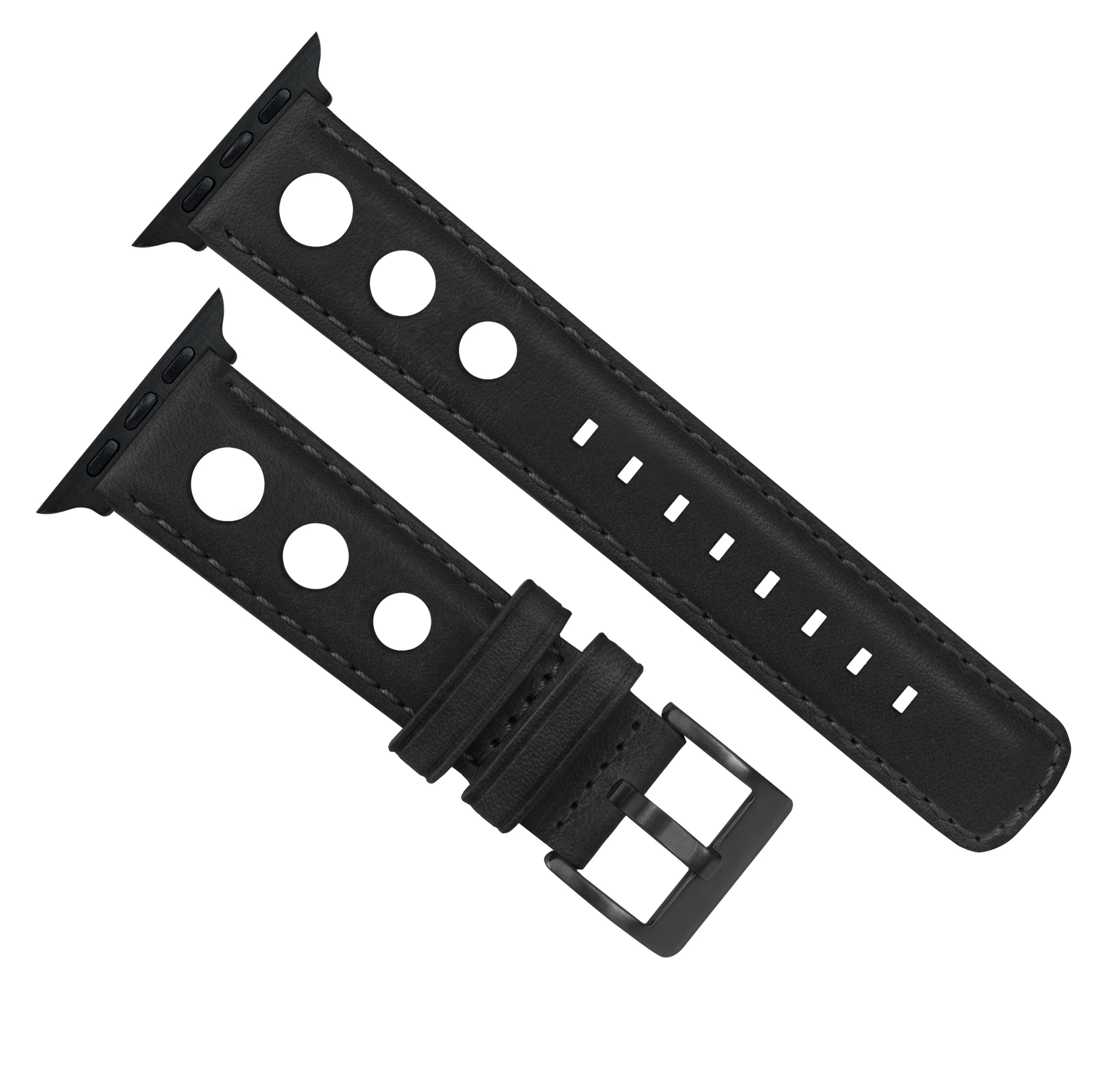 Apple Watch Black Rally Horween Leather Watch Band - Image 8