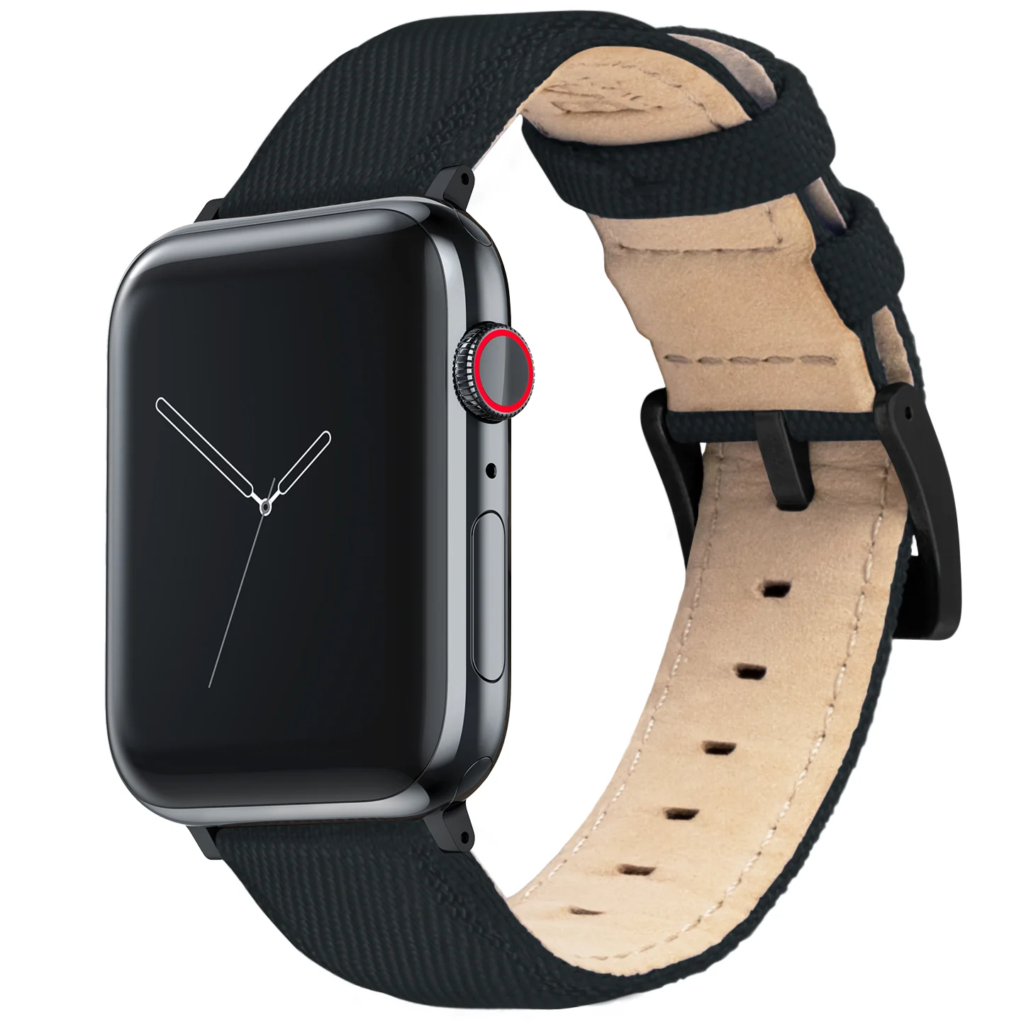 Apple Watch Black Sailcloth Watch Band - Image 2