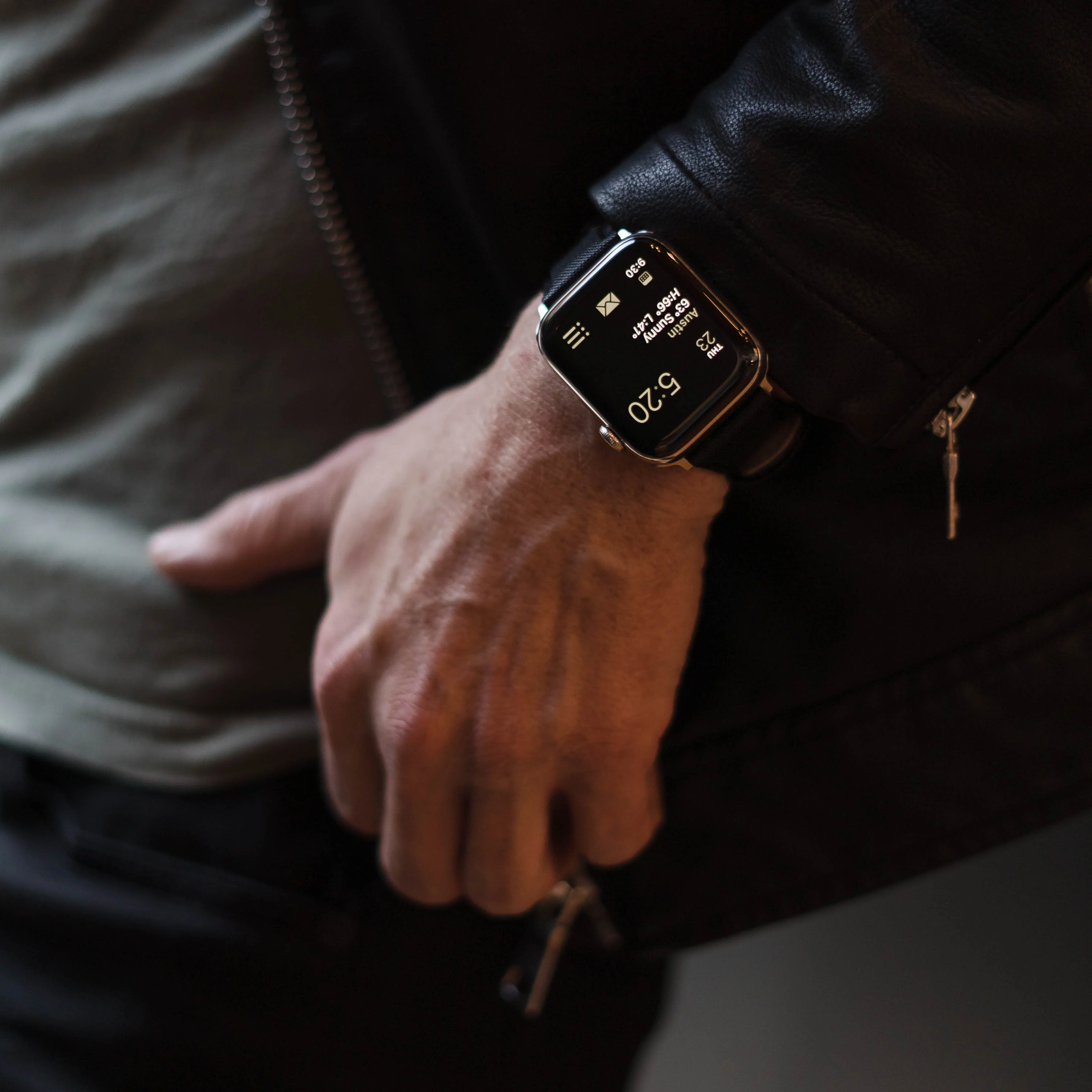 Apple Watch Black Sailcloth Watch Band - Image 3