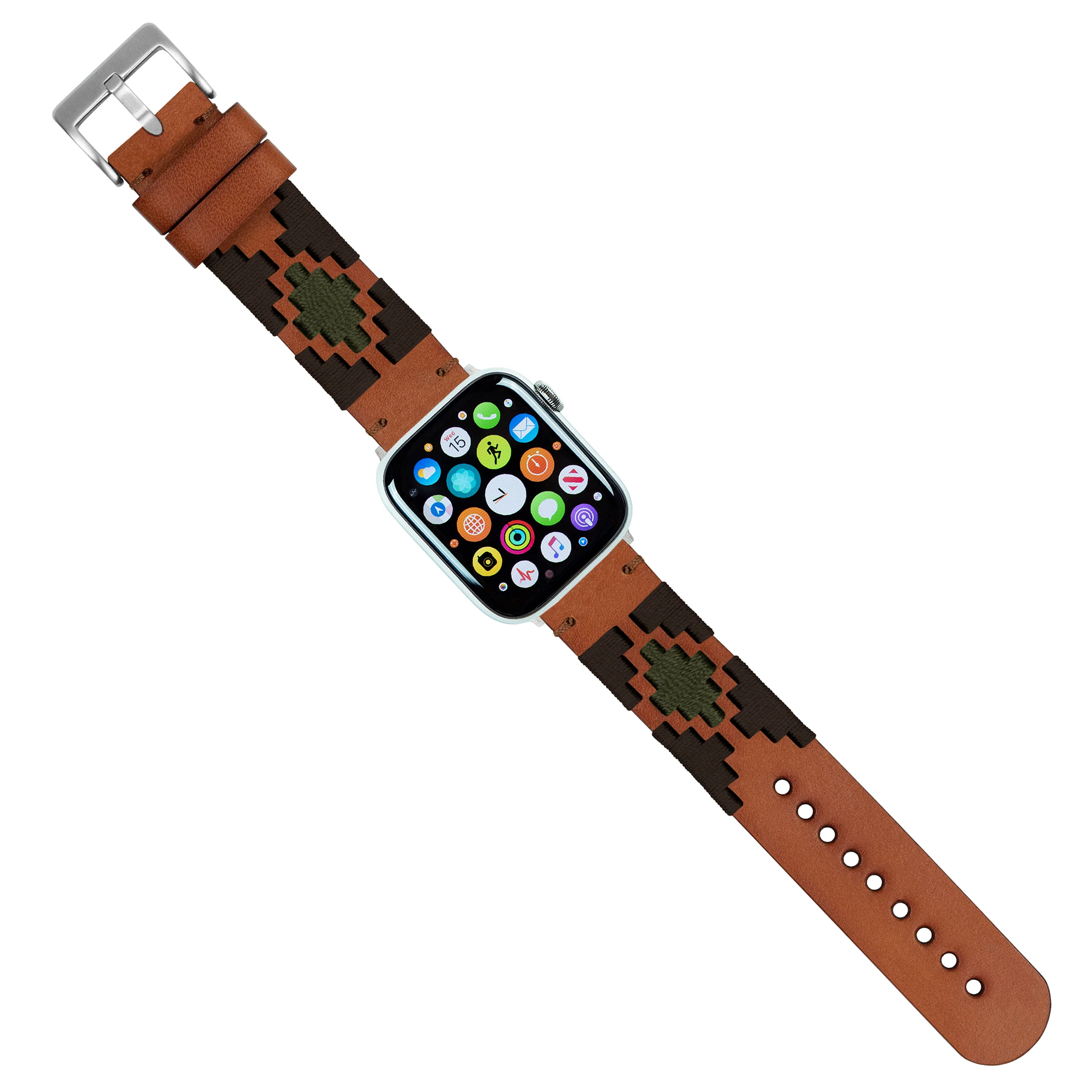 Apple Watch Brown Green Gaucho Watch Band - Image 5