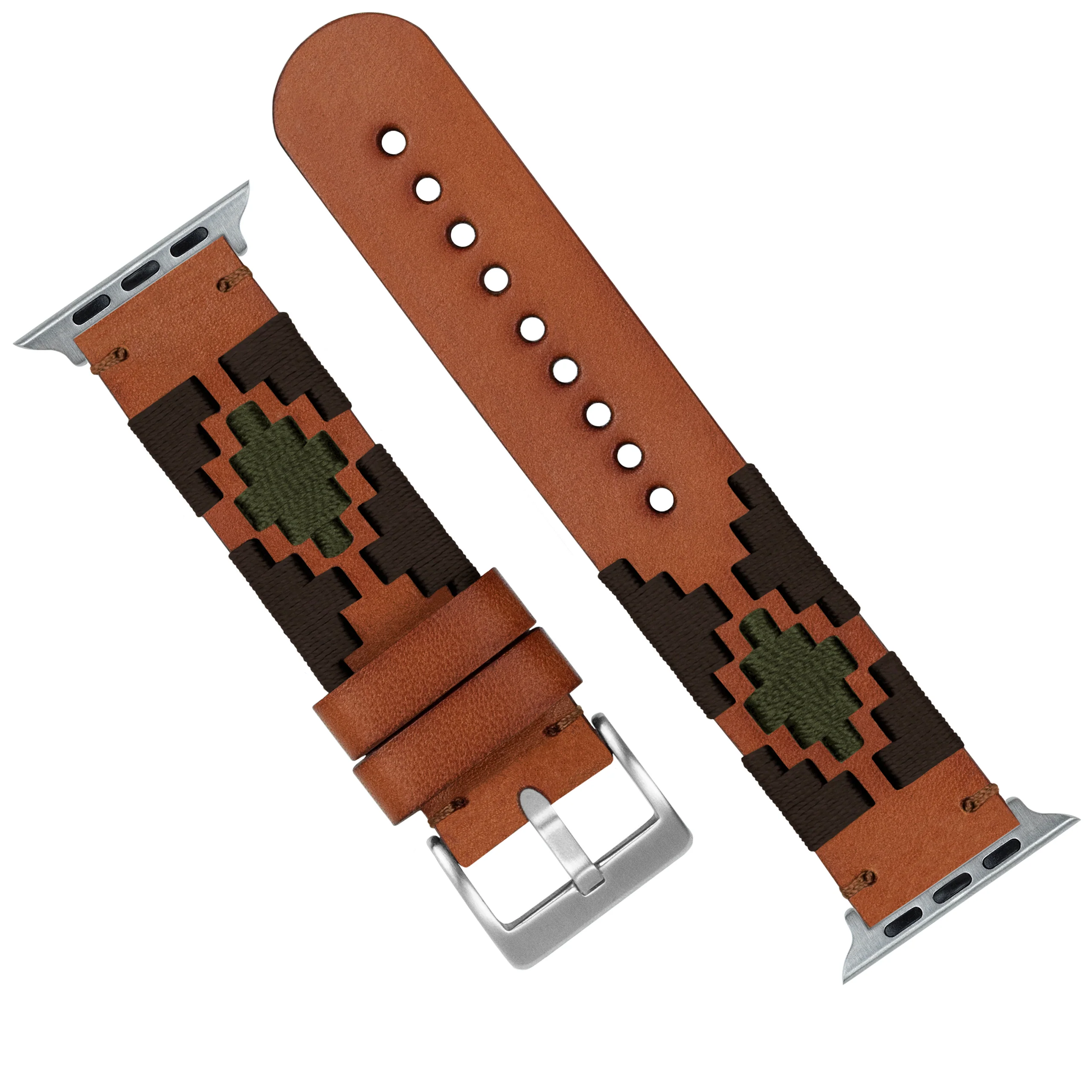 Apple Watch Brown Green Gaucho Watch Band - Image 6