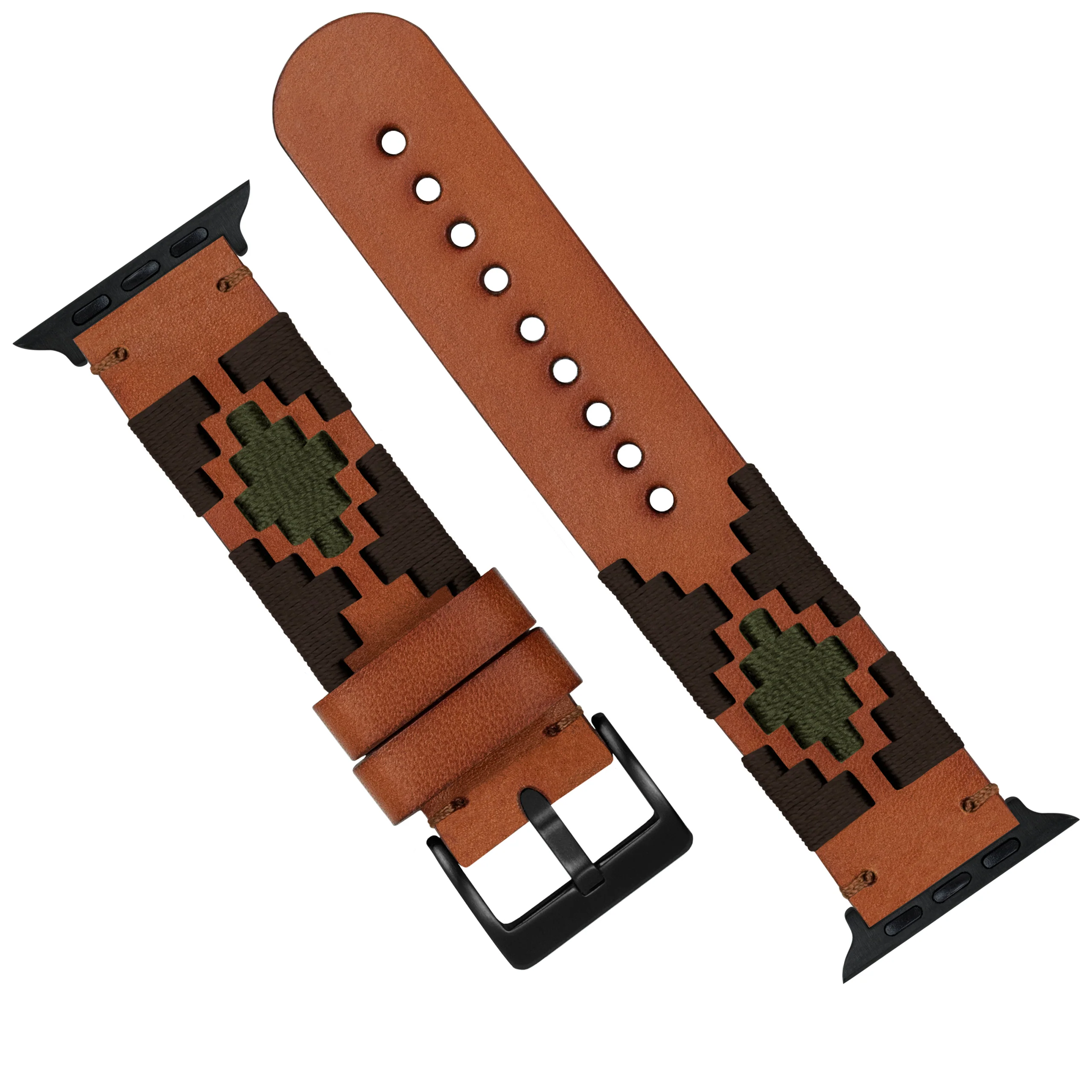 Apple Watch Brown Green Gaucho Watch Band - Image 7