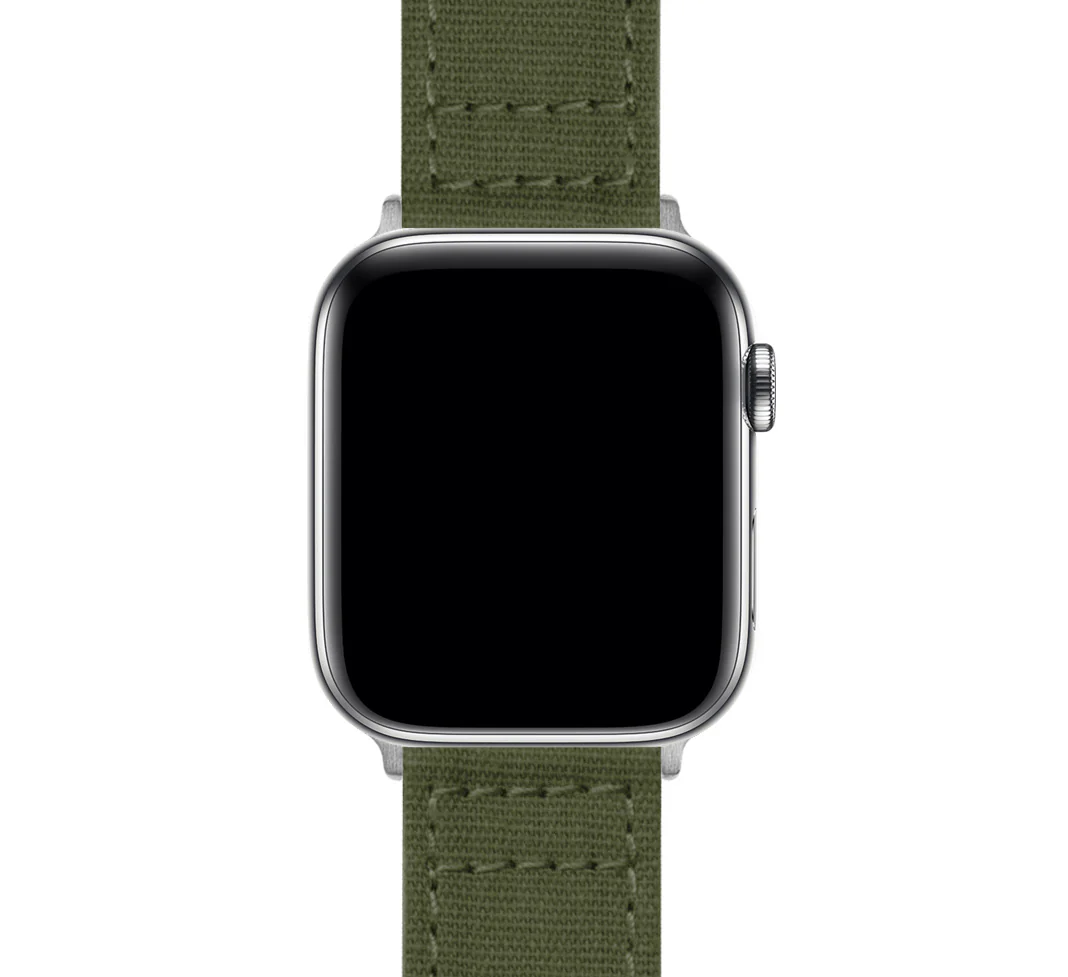 Apple Watch Canvas Army Green Watch Band - Image 8