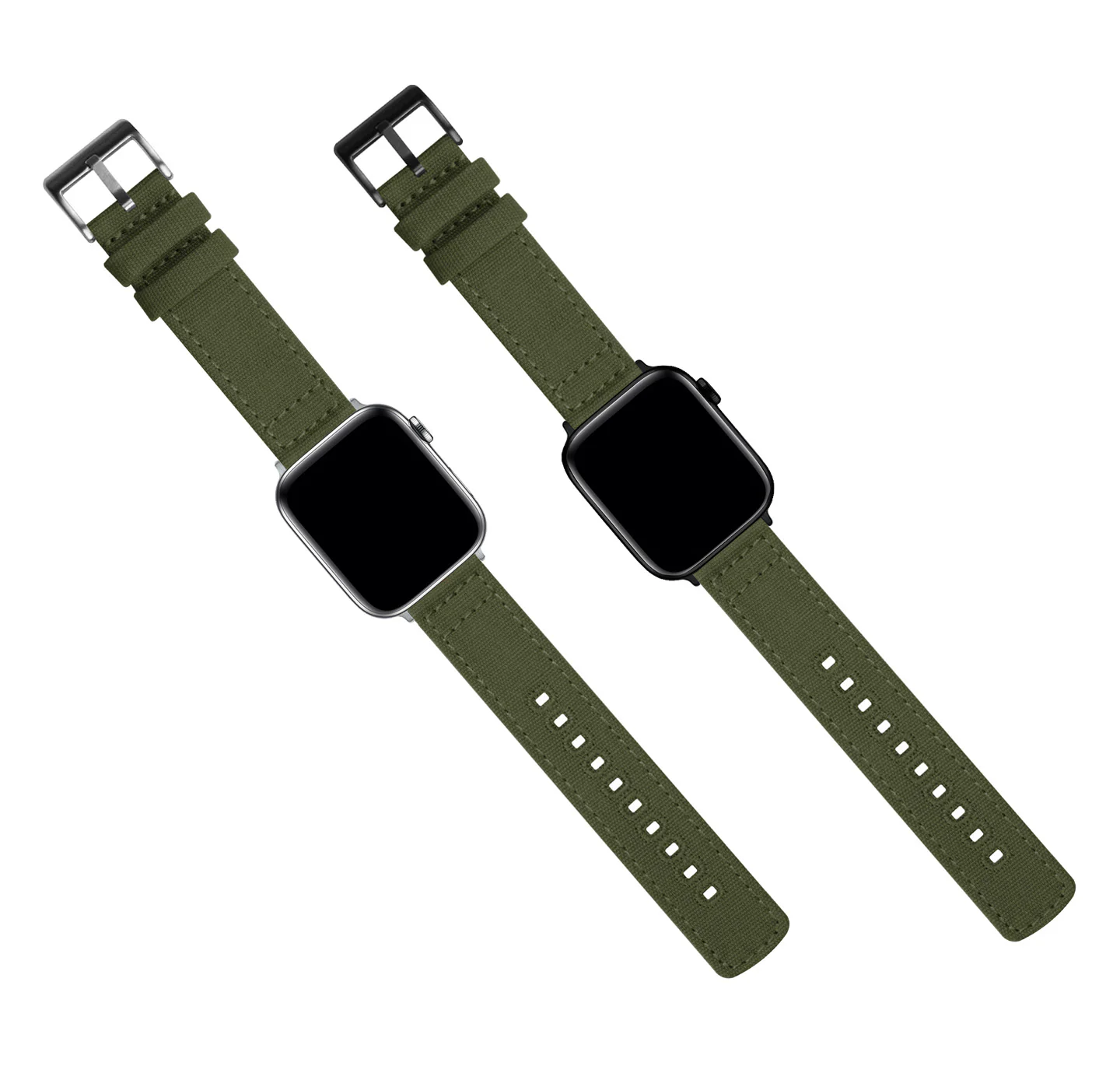Apple Watch Canvas Army Green Watch Band - Image 9