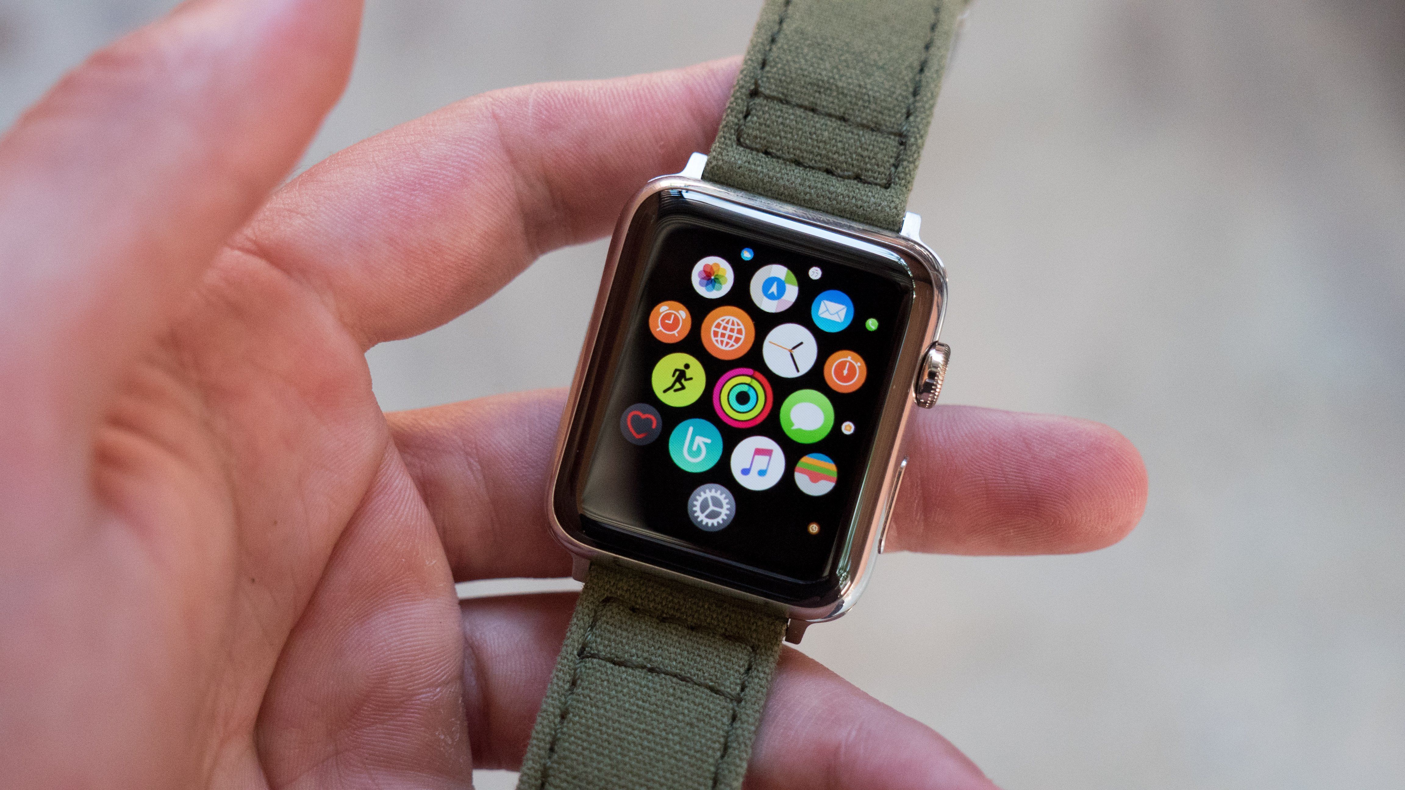 Apple Watch Canvas Army Green Watch Band - Image 2