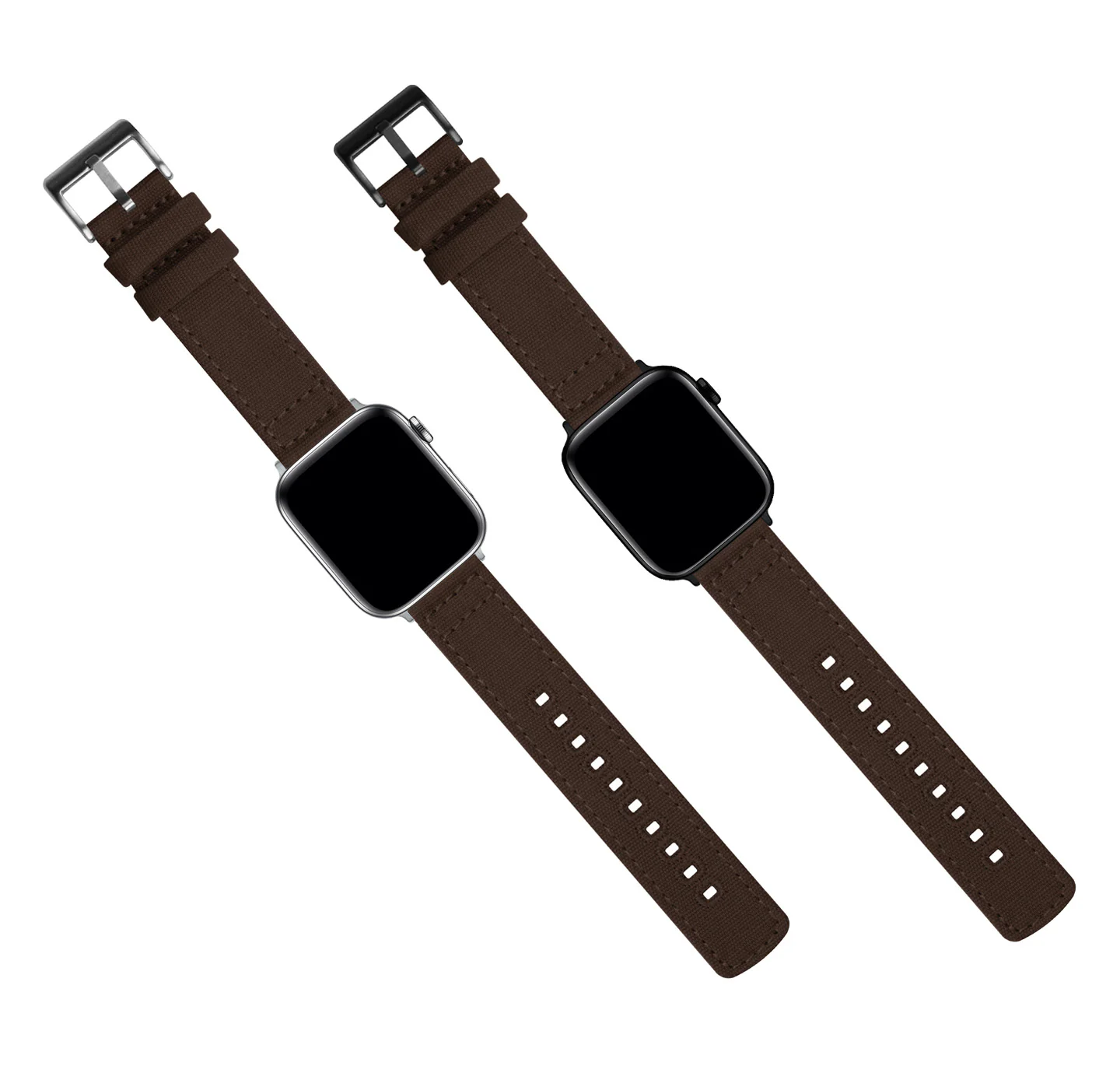 Apple Watch Canvas Brown Watch Band - Image 2