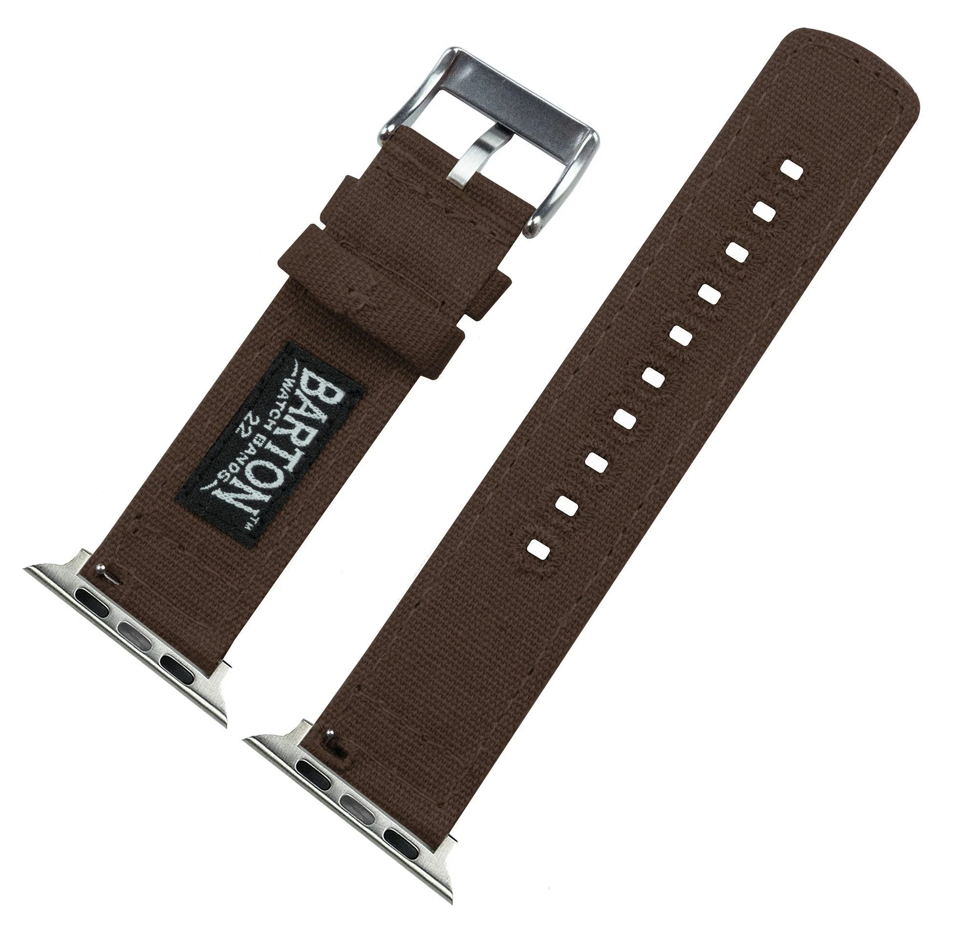 Apple Watch Canvas Brown Watch Band - Image 6