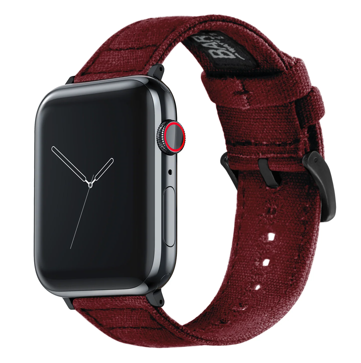 Apple Watch Canvas Burgundy Watch Band - Image 5