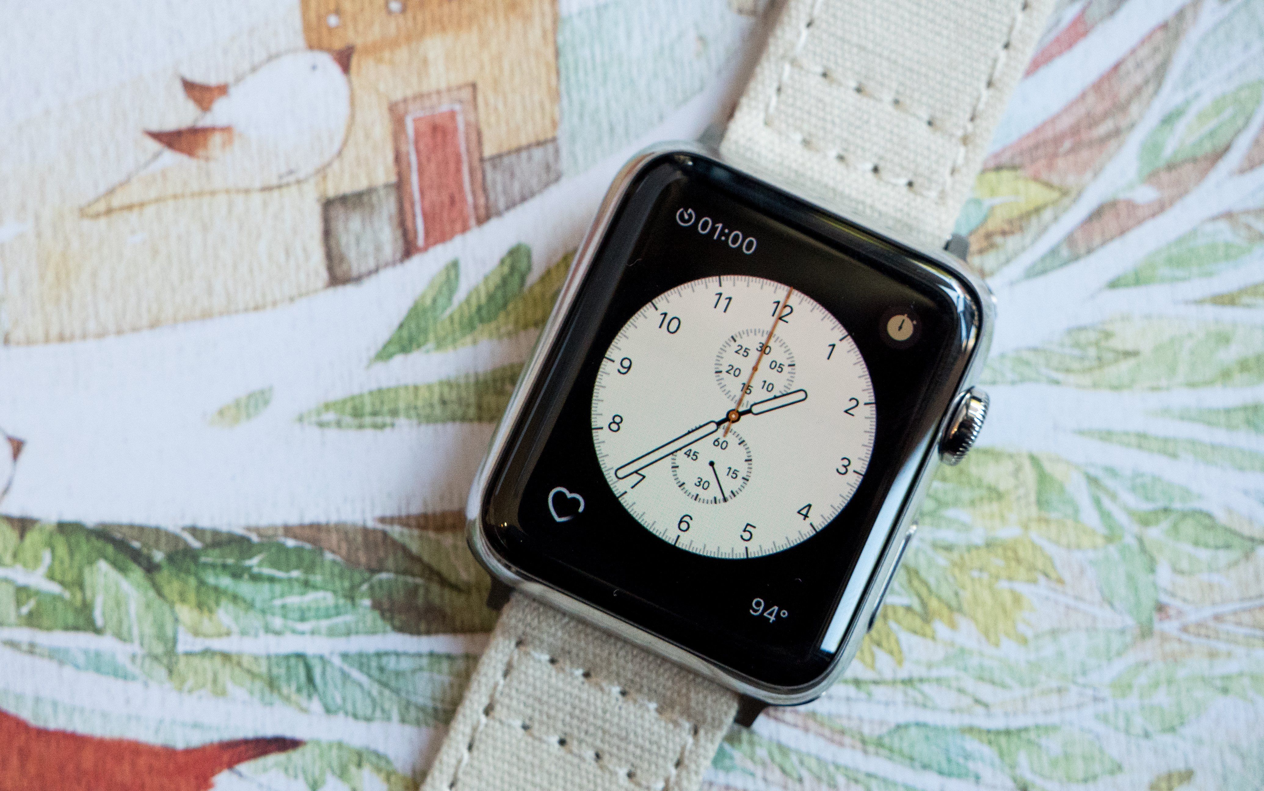 Apple Watch Canvas Linen White Watch Band - Image 4