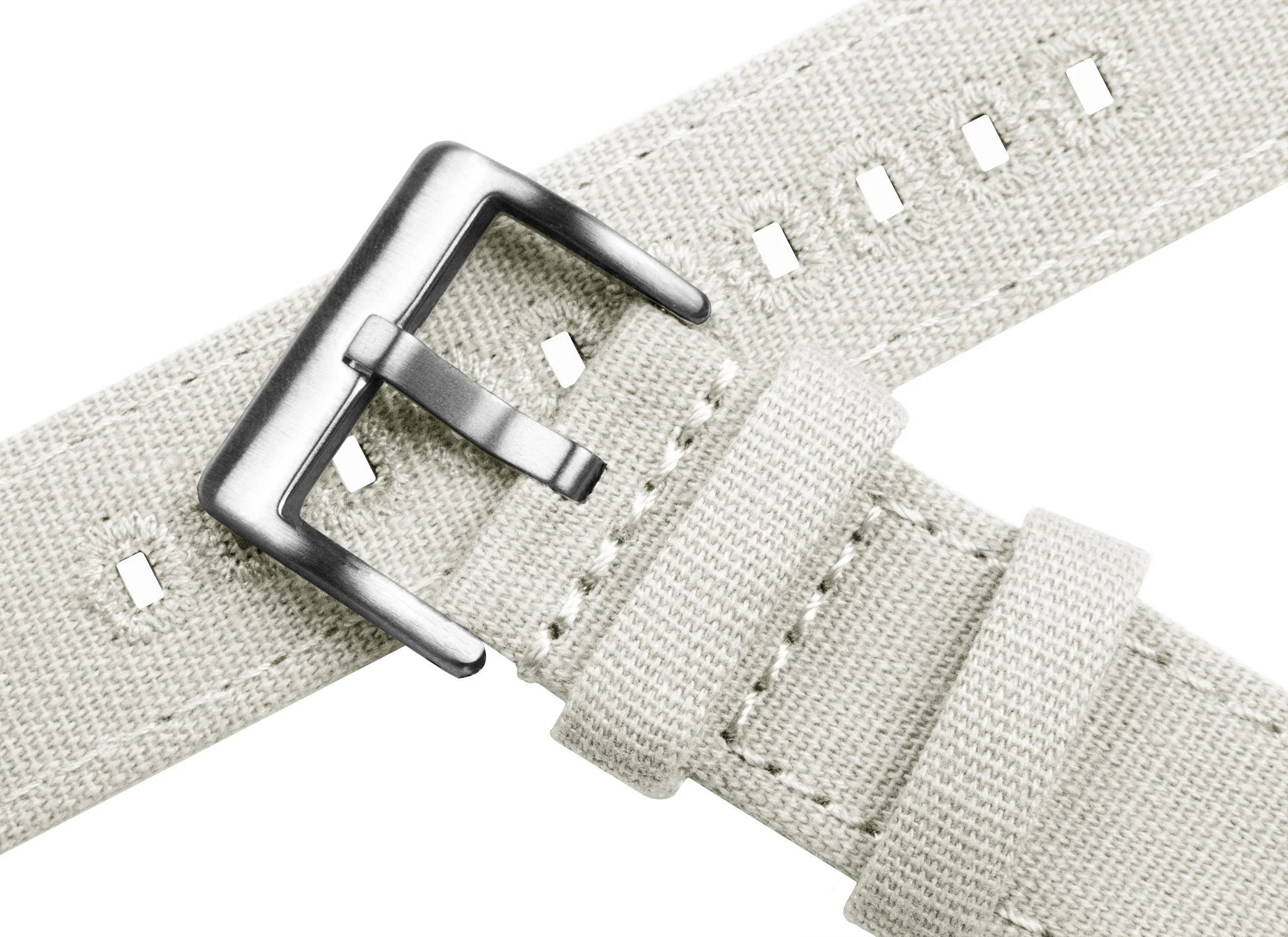 Apple Watch Canvas Linen White Watch Band - Image 7