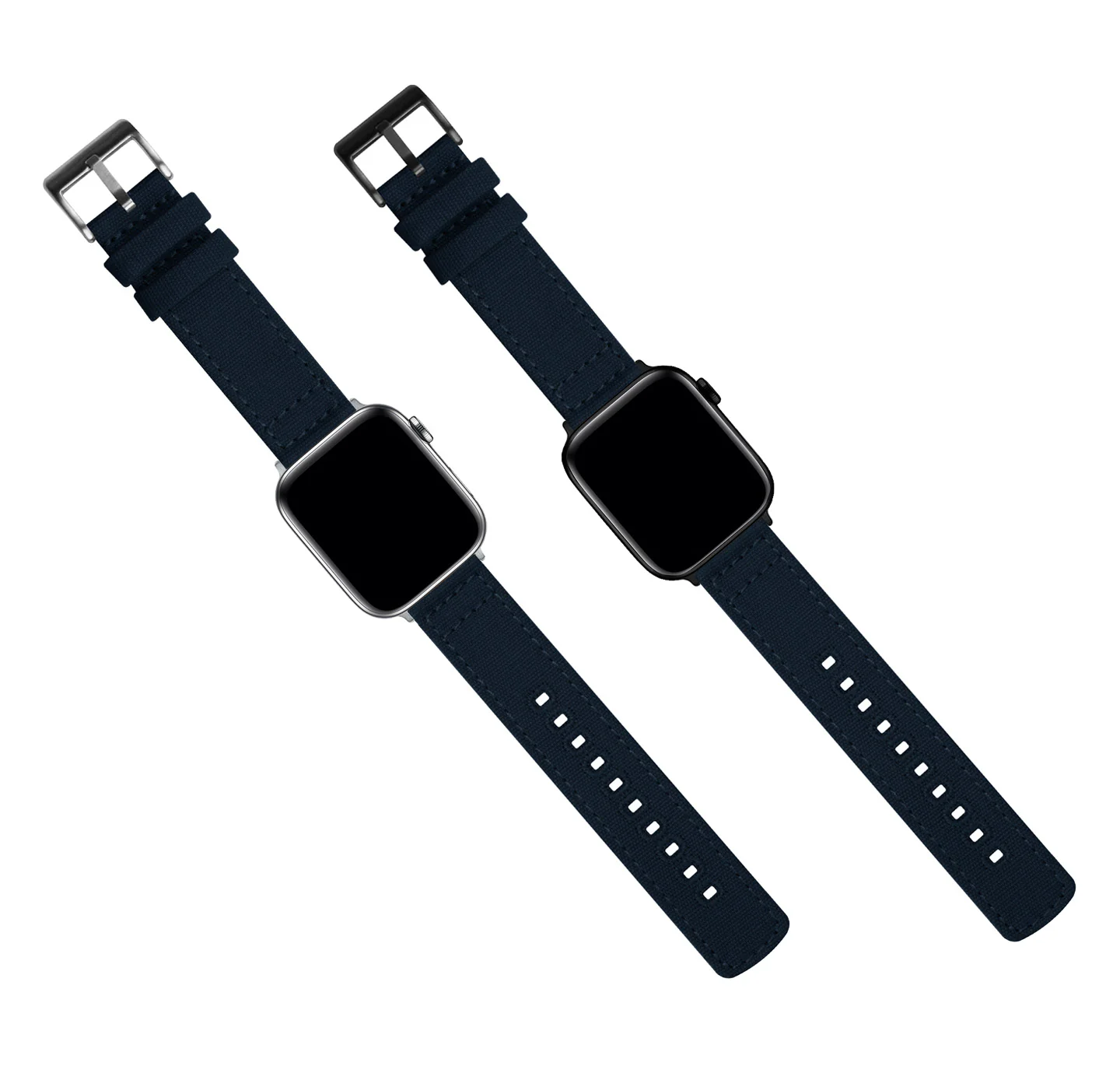 Apple Watch Canvas Navy Blue Watch Band - Image 2