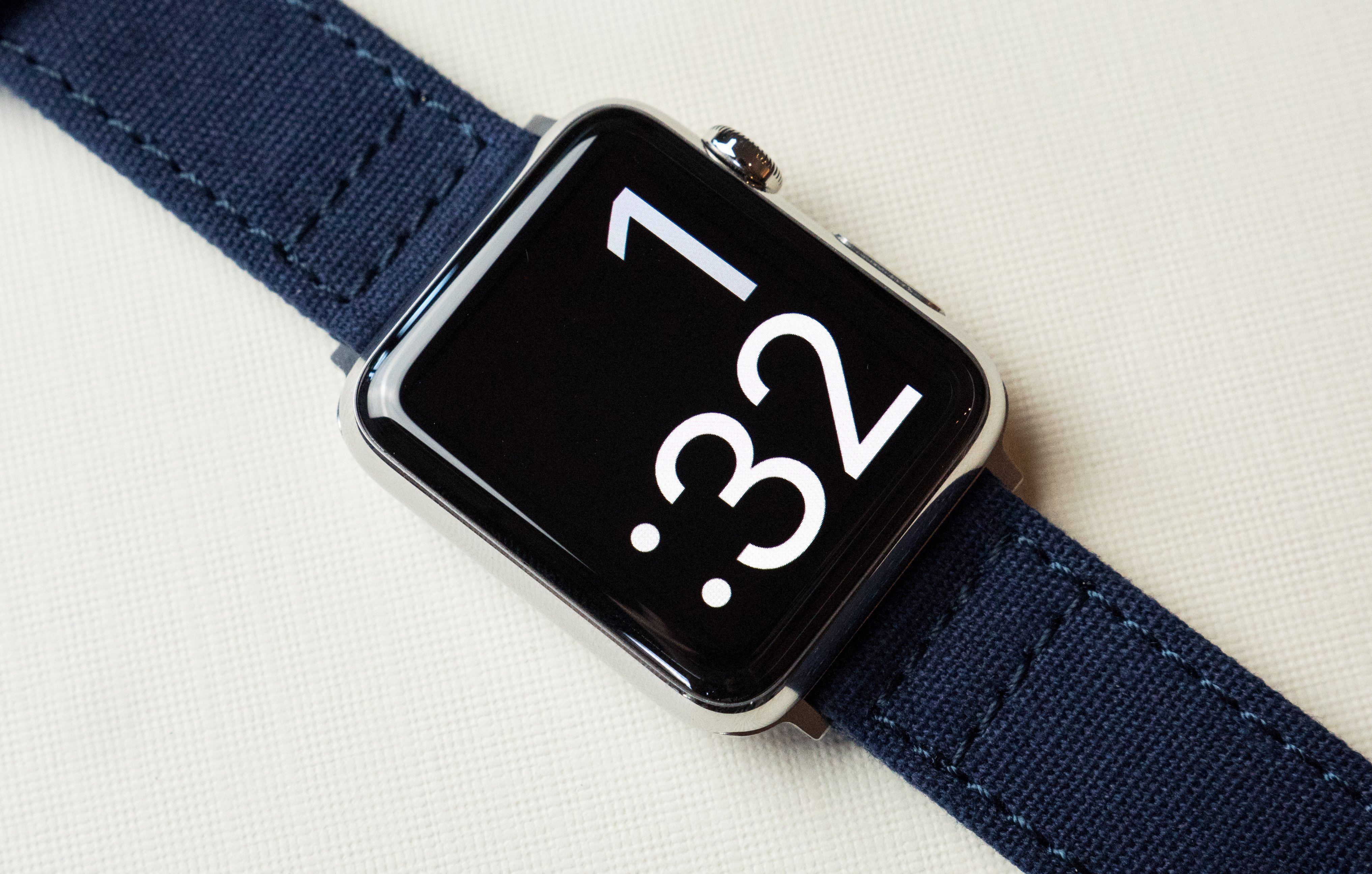 Apple Watch Canvas Navy Blue Watch Band - Image 3