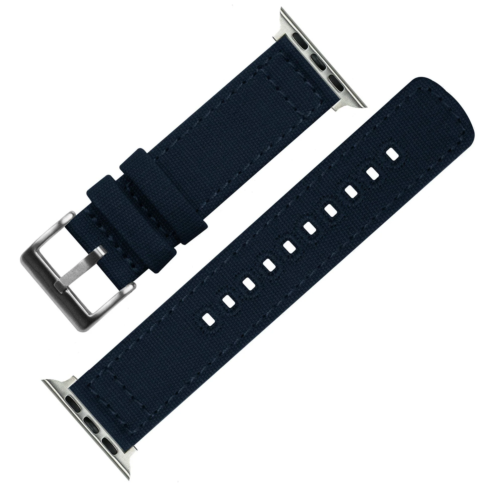 Apple Watch Canvas Navy Blue Watch Band - Image 5