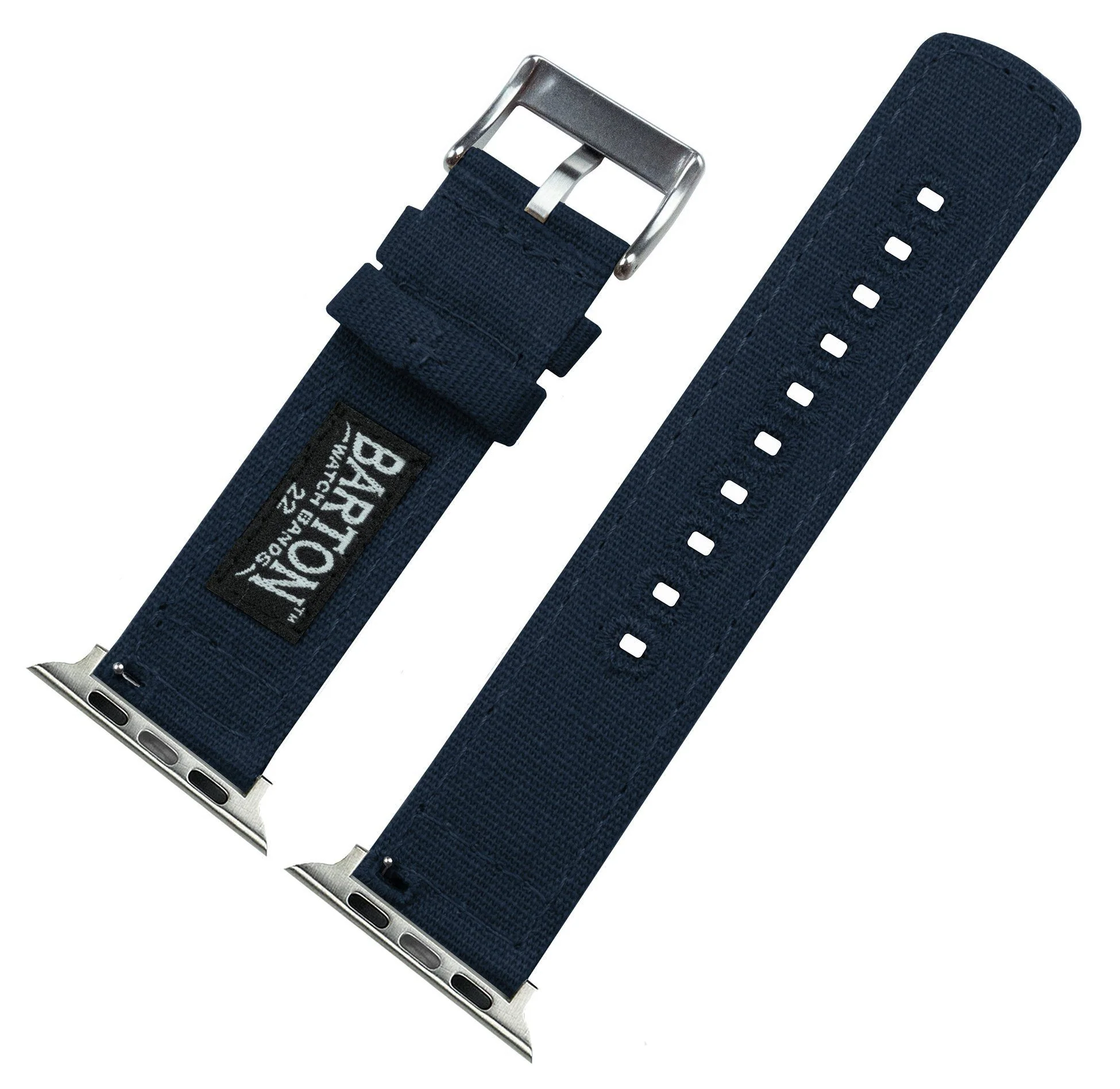 Apple Watch Canvas Navy Blue Watch Band - Image 6