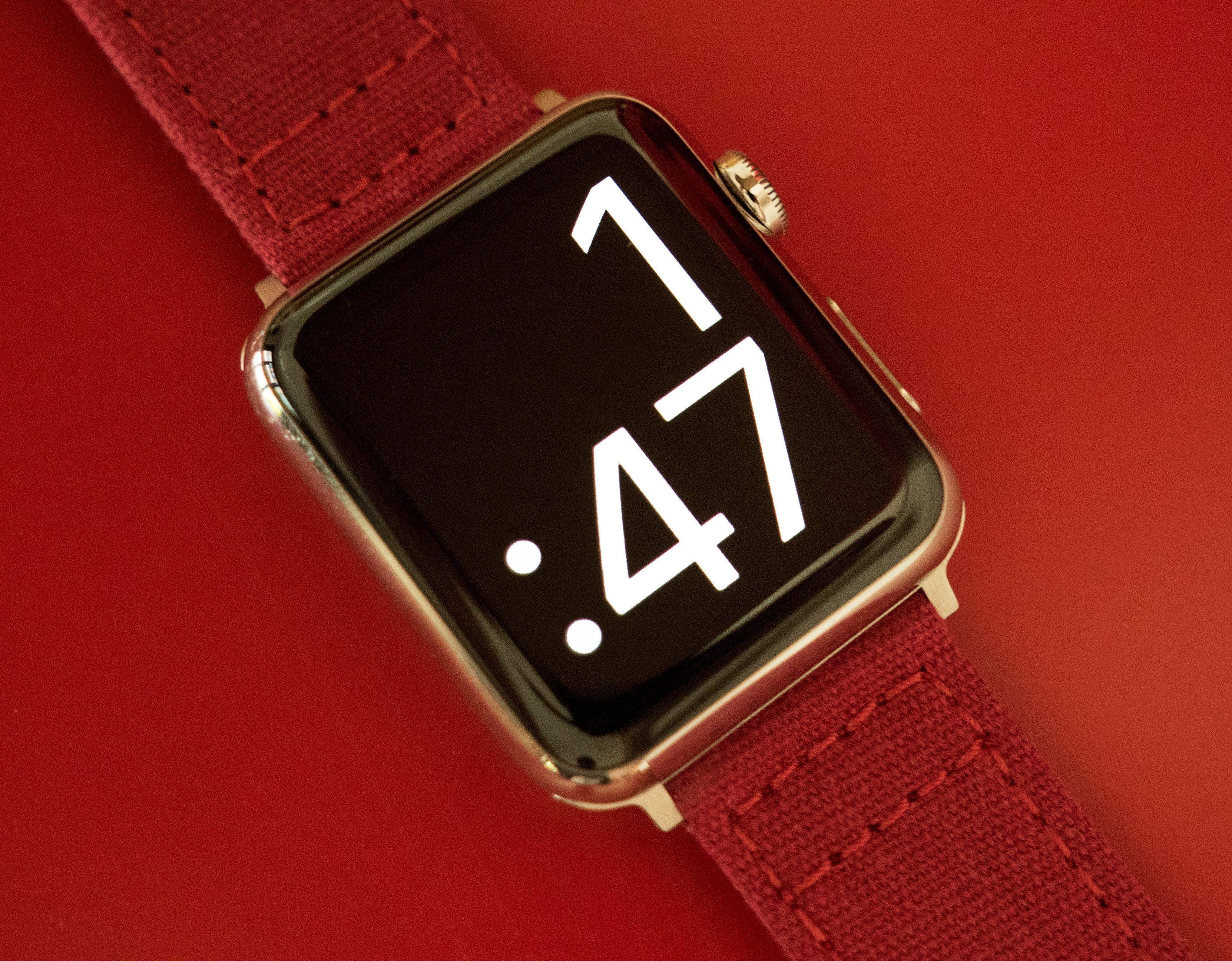 Apple Watch Canvas Red Watch Band - Image 4
