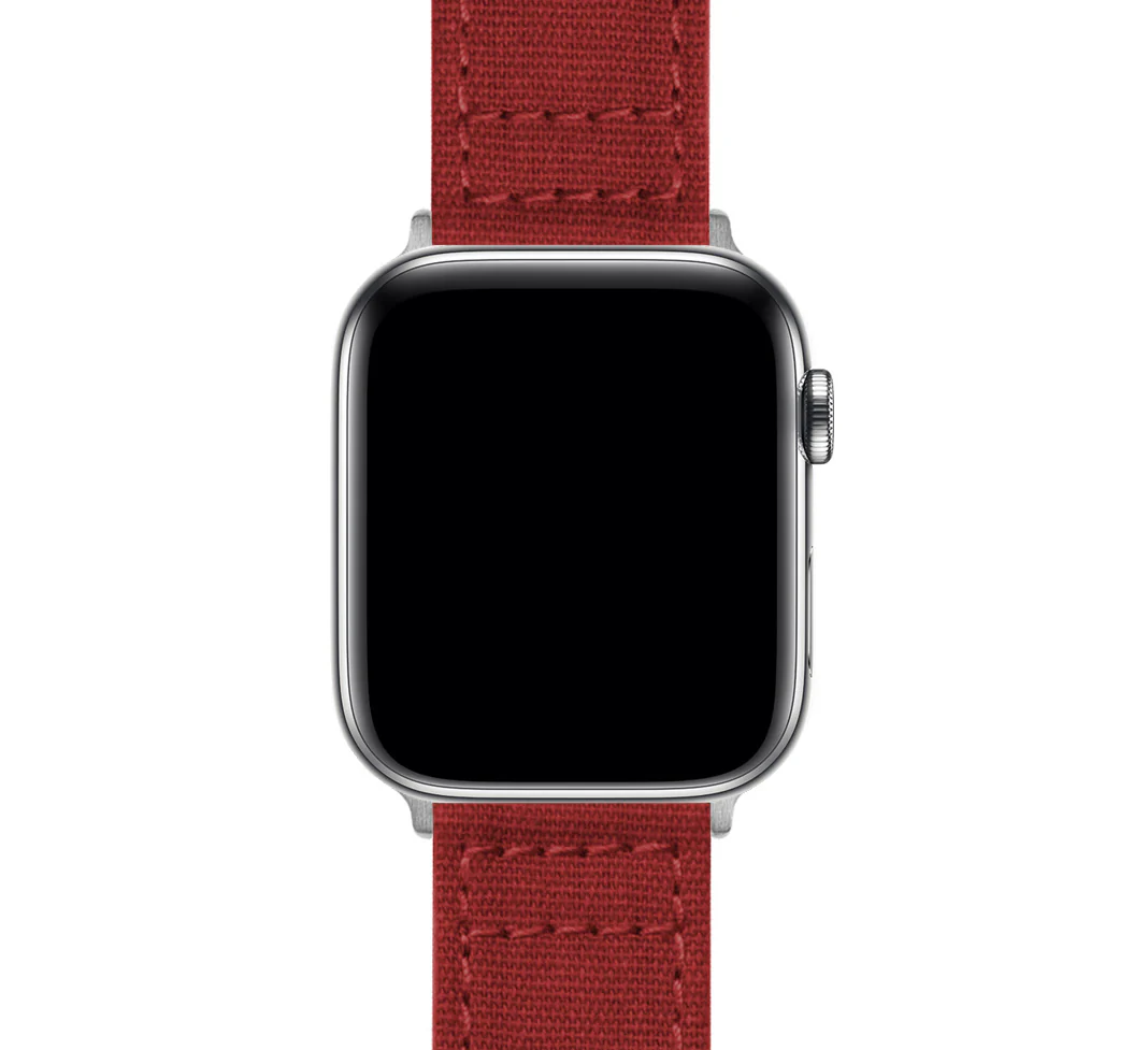 Apple Watch Canvas Red Watch Band - Image 8