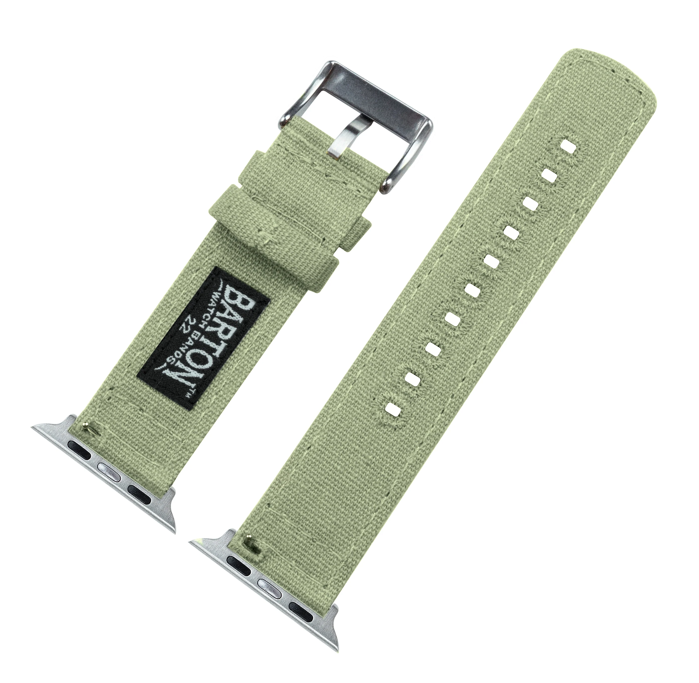 Apple Watch Canvas Sage Green Watch Band - Image 4