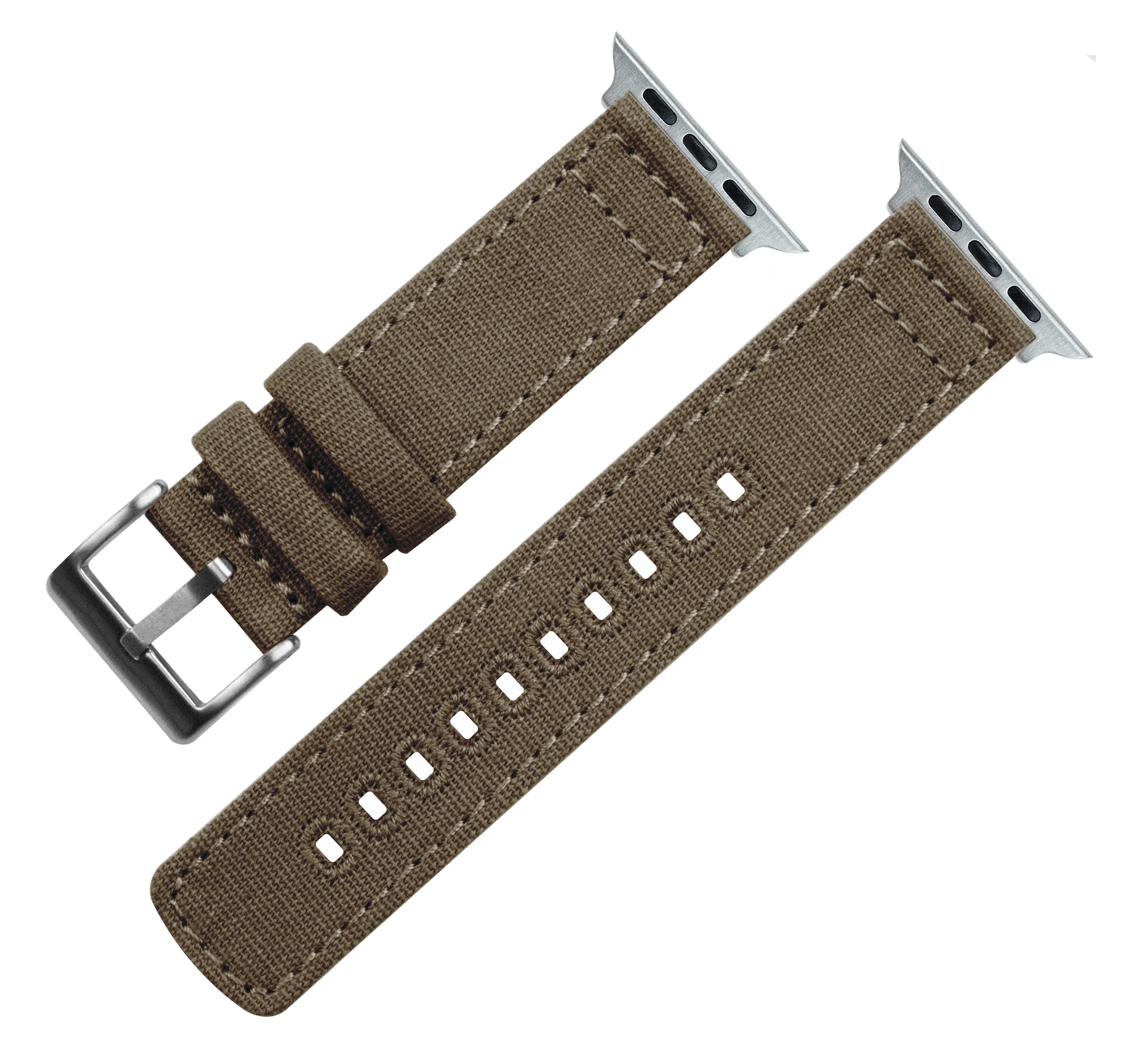 Apple Watch Canvas Taupe Watch Band - Image 3