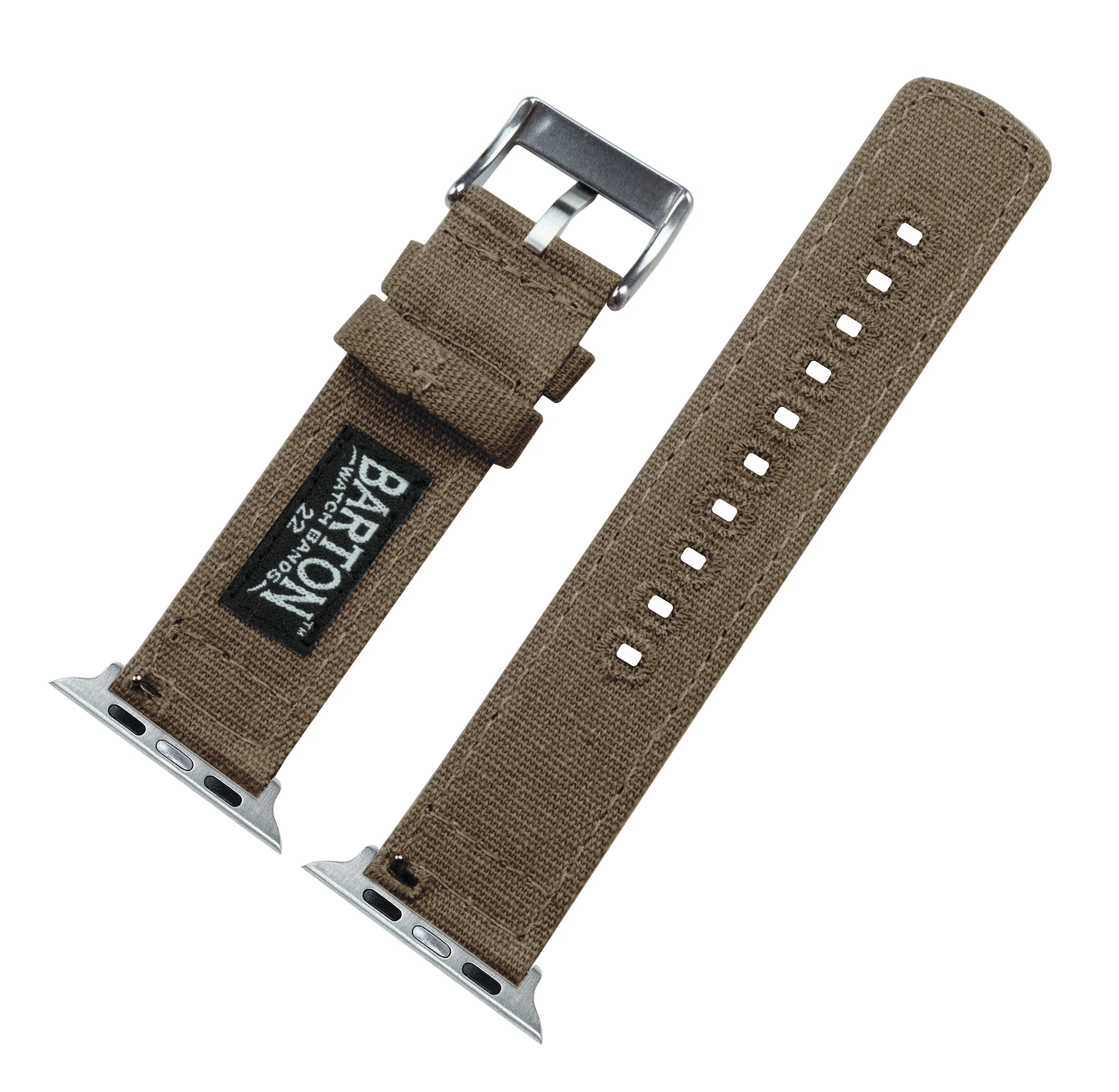 Apple Watch Canvas Taupe Watch Band - Image 4