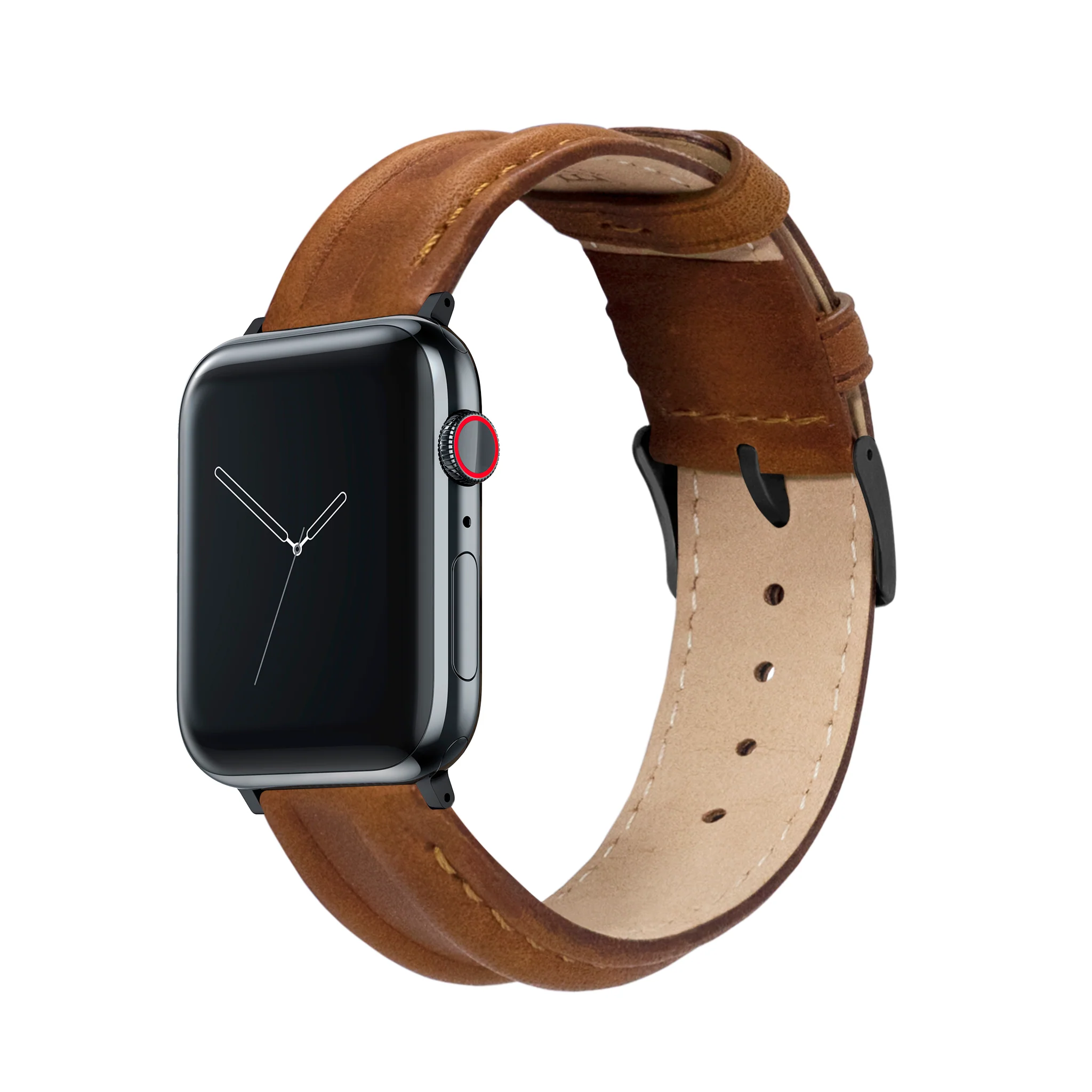 Apple Watch Caramel Brown Classic Horween® Leather Watch Band - Image 4
