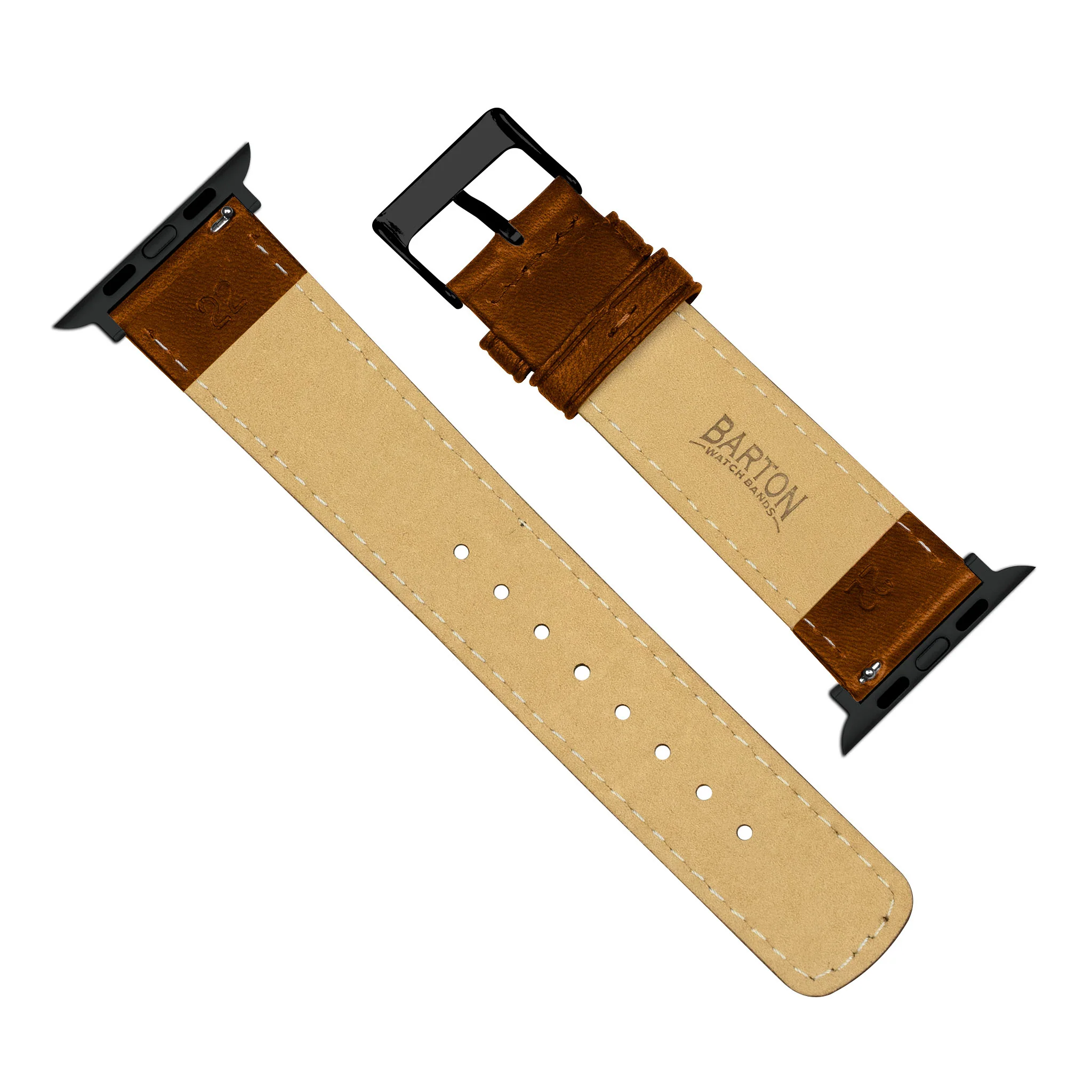 Apple Watch Caramel Brown Classic Horween® Leather Watch Band - Image 8
