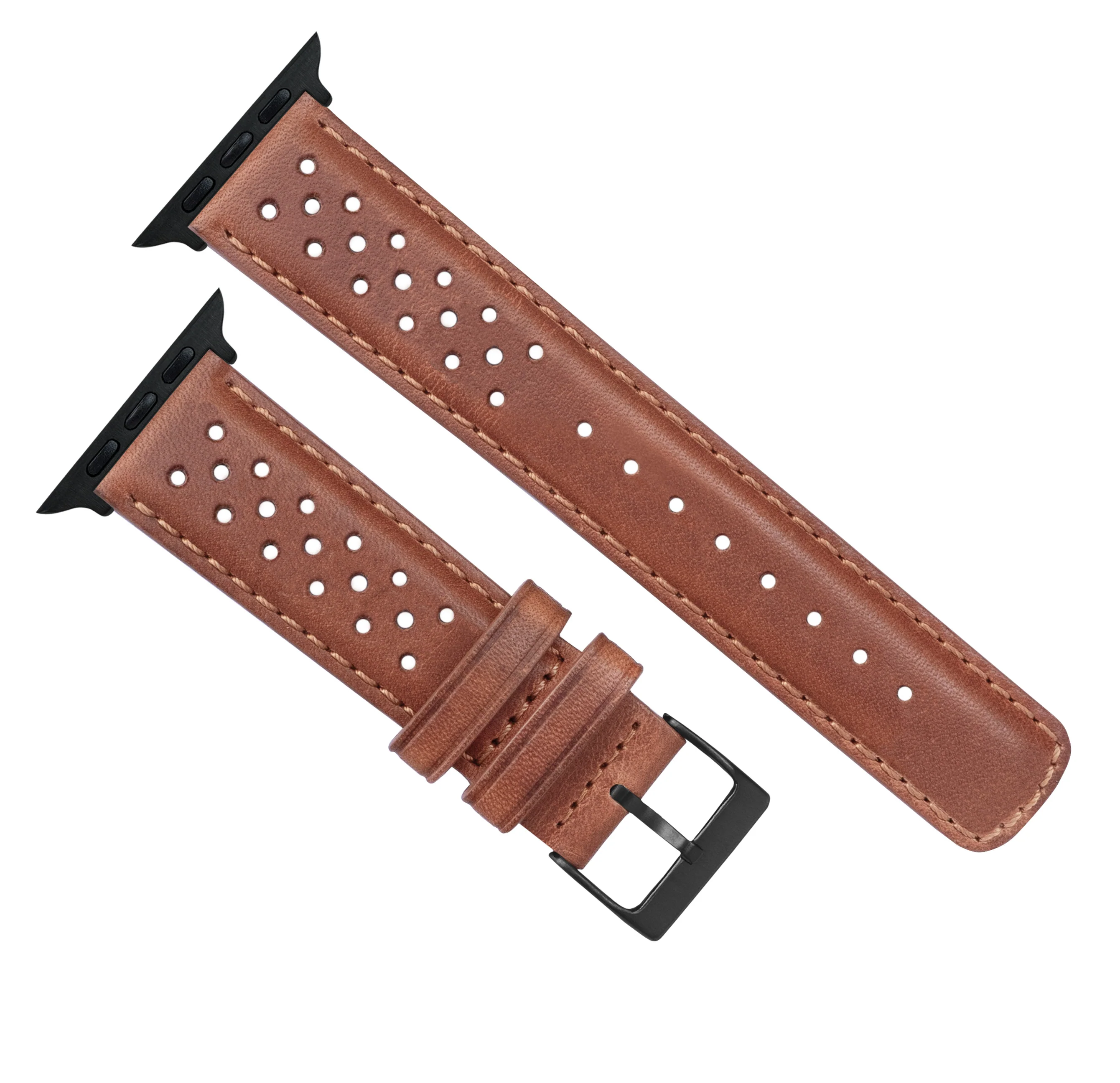 Apple Watch Caramel Brown Racing Horween® Leather Watch Band - Image 12