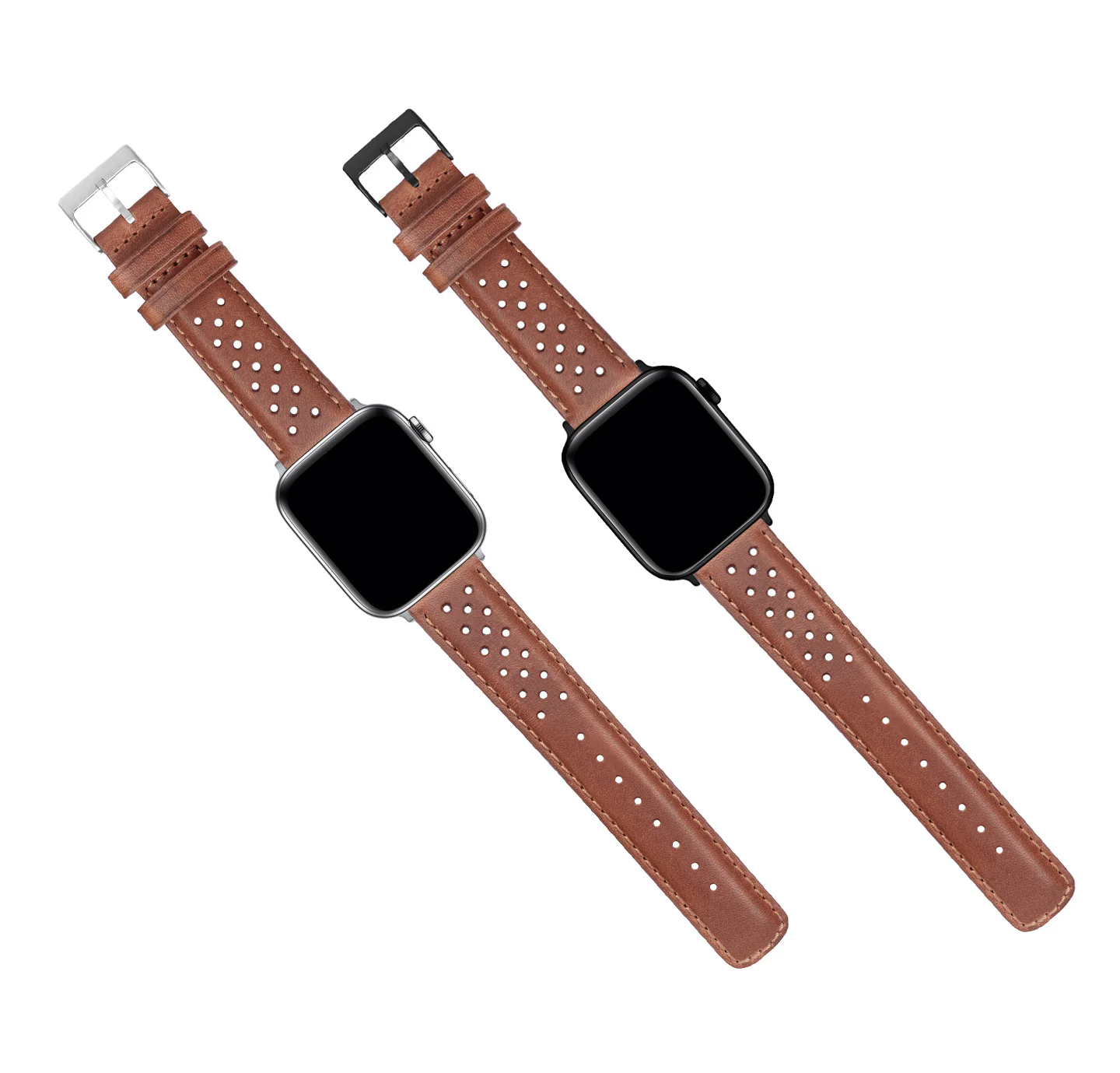 Apple Watch Caramel Brown Racing Horween® Leather Watch Band - Image 2