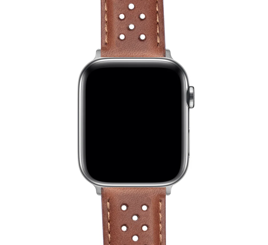 Apple Watch Caramel Brown Racing Horween® Leather Watch Band - Image 6