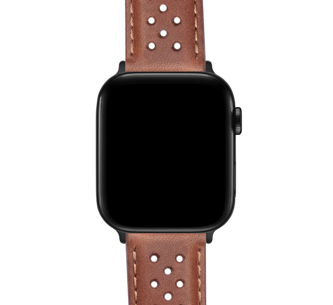 Apple Watch Caramel Brown Racing Horween® Leather Watch Band - Image 7